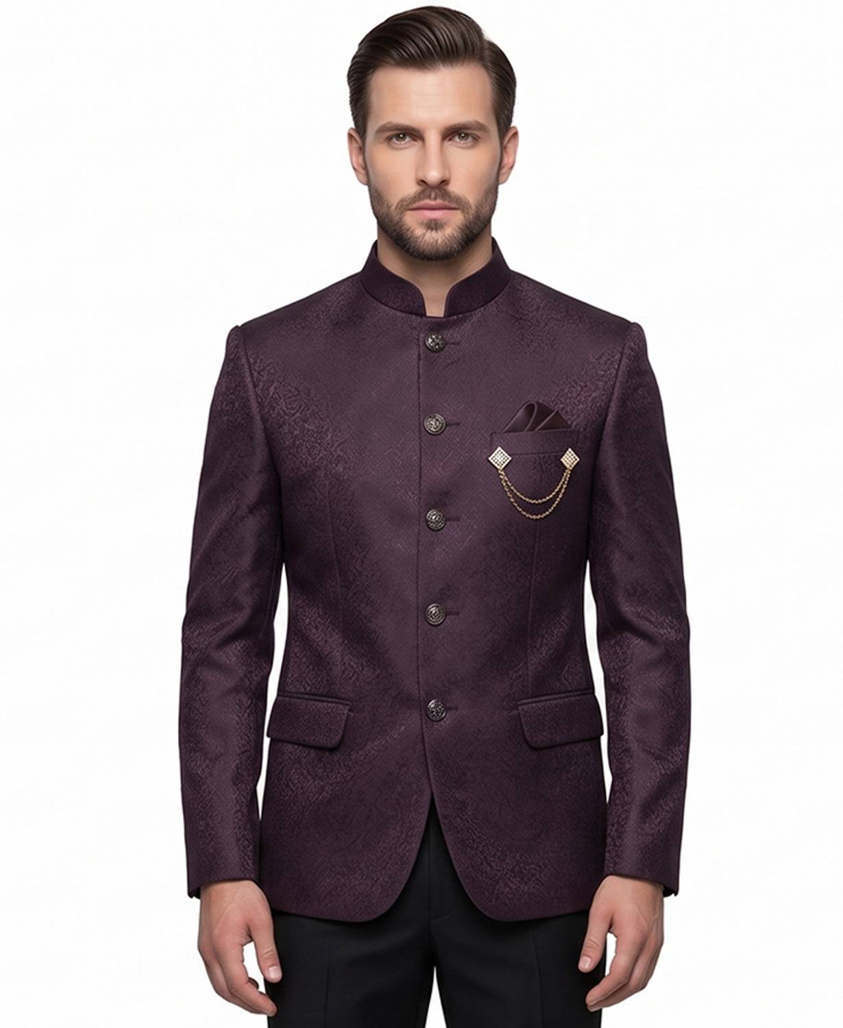 BLAZER WORLD Self Design Bandhgala Festive, Wedding, Festive & Wedding Men Blazer