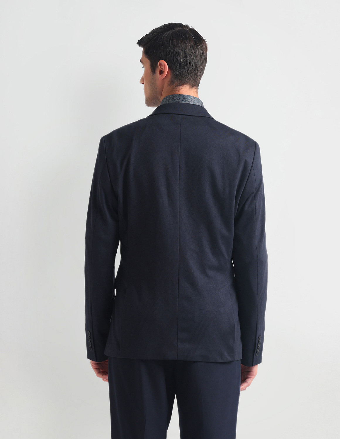Image of ARROW Solid Single Breasted Formal Men Blazer