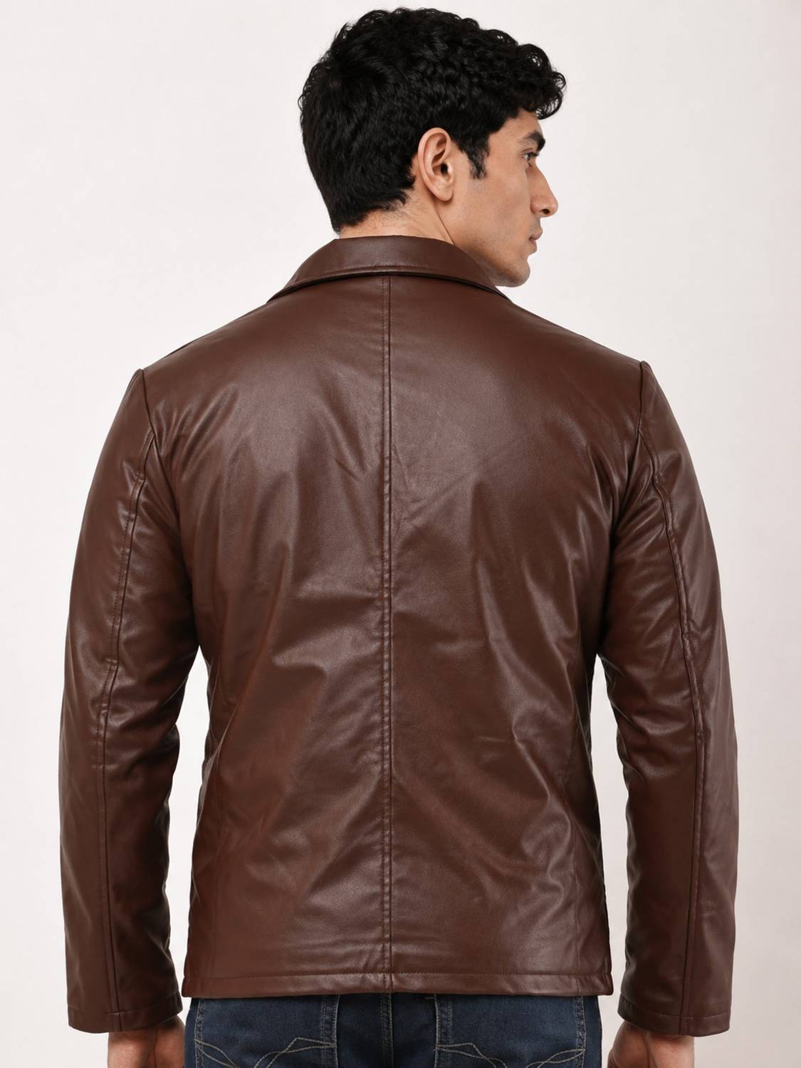 Wolver Solid Single Breasted Brown Blazer - Image 2
