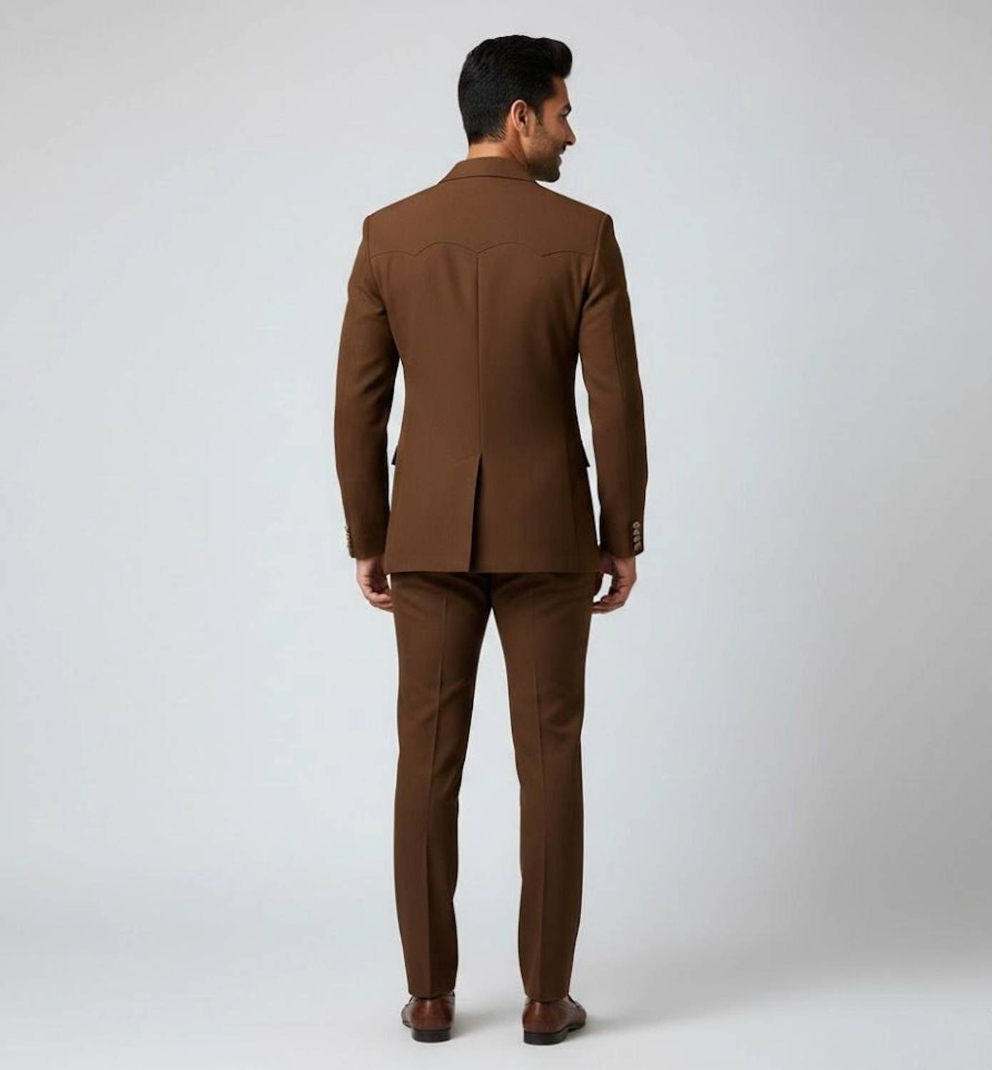 BEARFIT Brown Tuxedo Style Blazer - Image 2