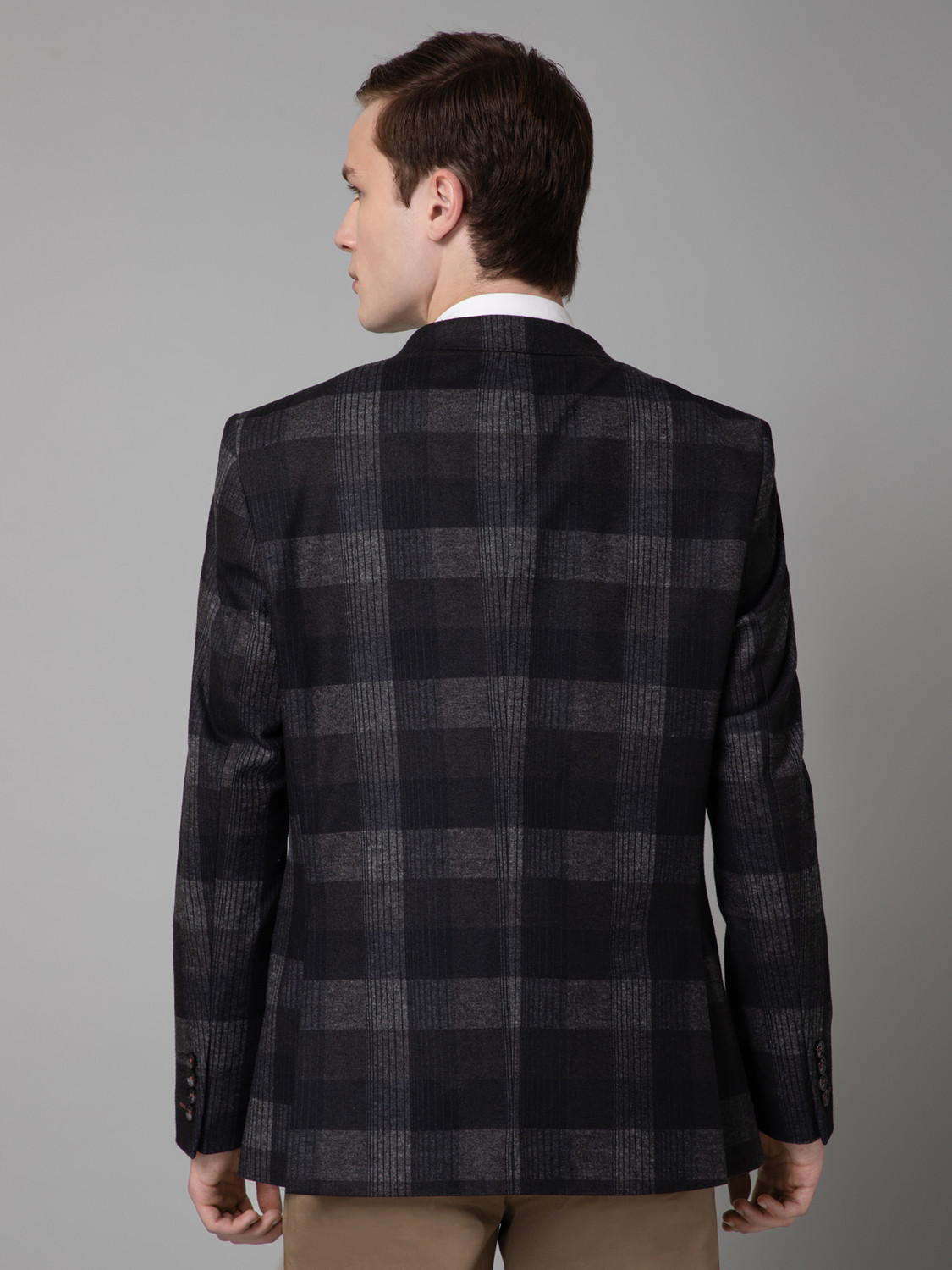 Image of CANTABIL Checkered Single Breasted Casual Men Blazer