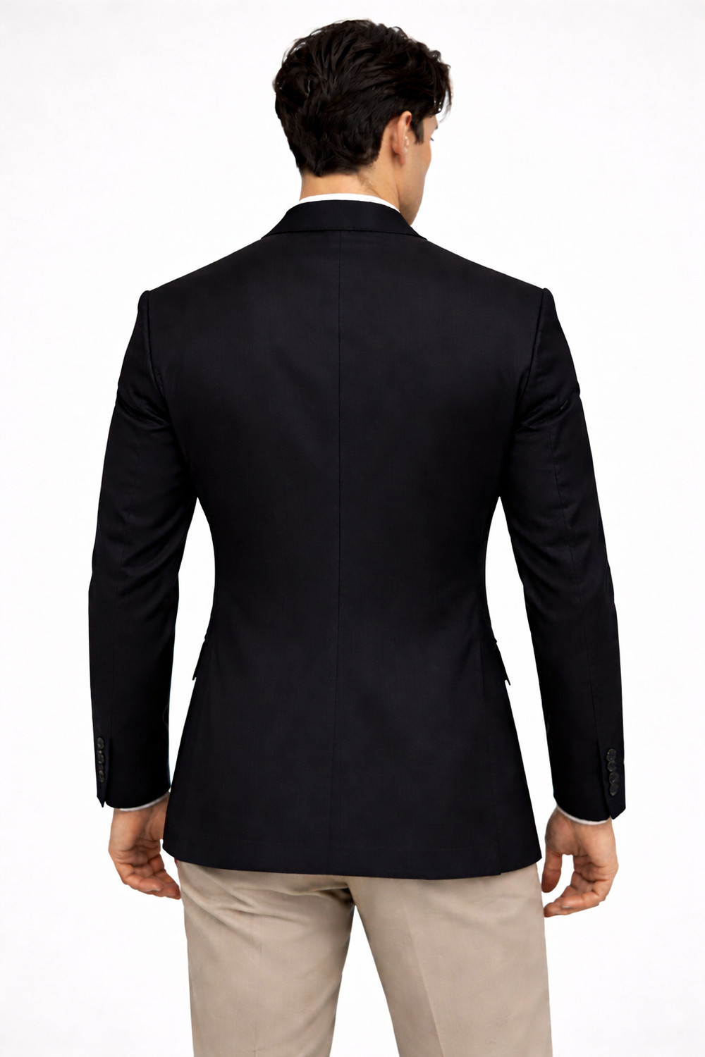 Image of TINZ Solid Mandarin Casual Men Blazer