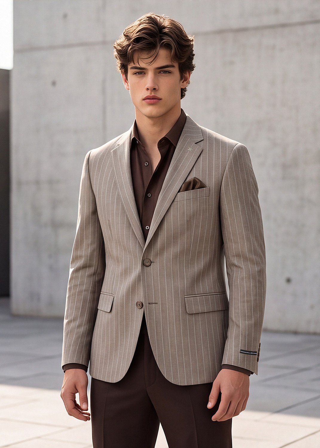 Image of KILLER Striped Single Breasted Casual Men Blazer