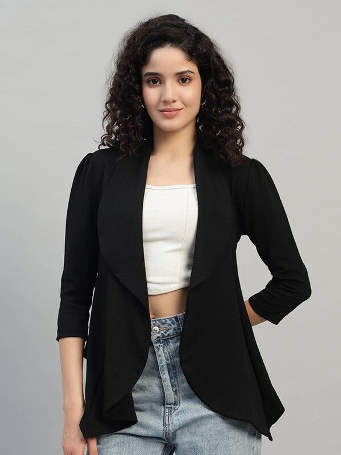 Image of DNA crafted with love Solid Single Breasted Casual Women Blazer