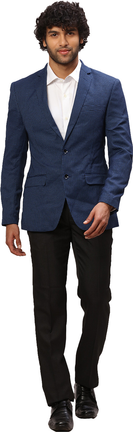 Image of PARK AVENUE Self Design Single Breasted Formal Men Blazer