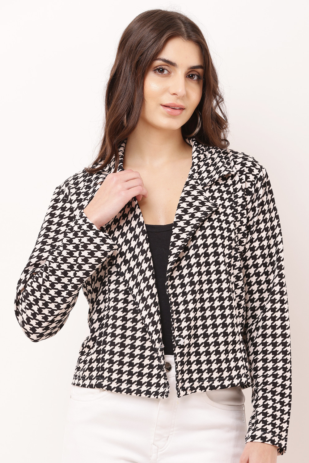 Image of HrCollection Full Sleeve Solid Women Jacket