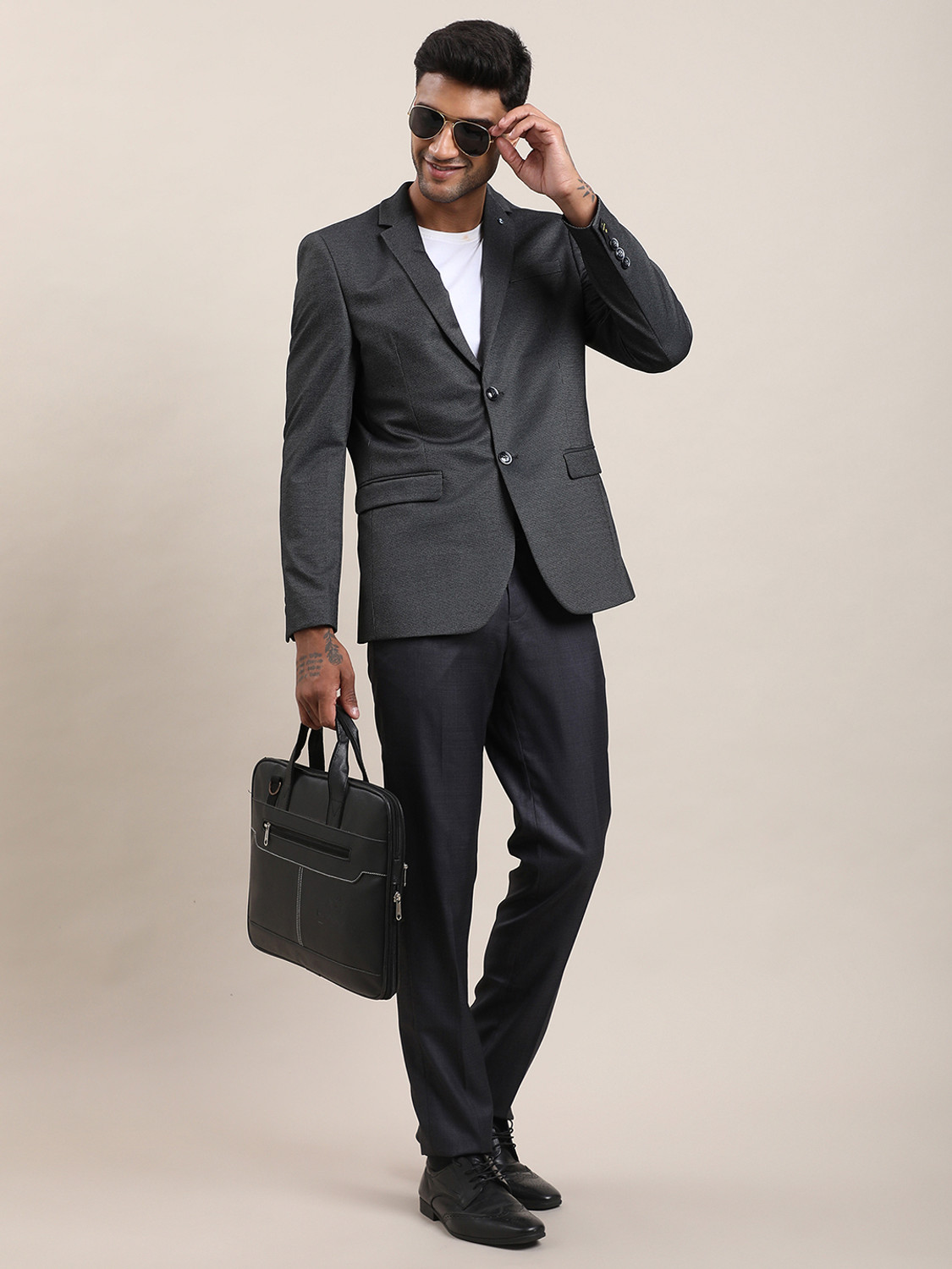 Image of TURTLE Solid Single Breasted Casual Men Blazer