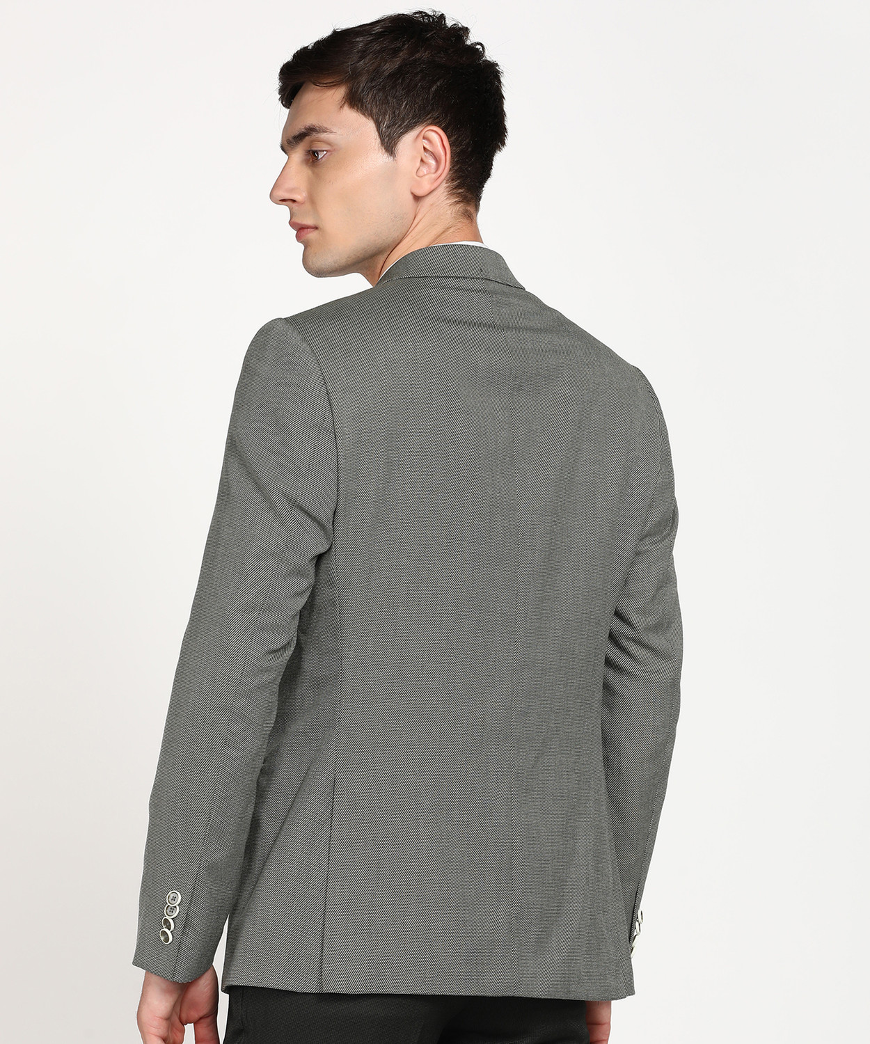 Image of PARK AVENUE Self Design Single Breasted Formal Men Blazer