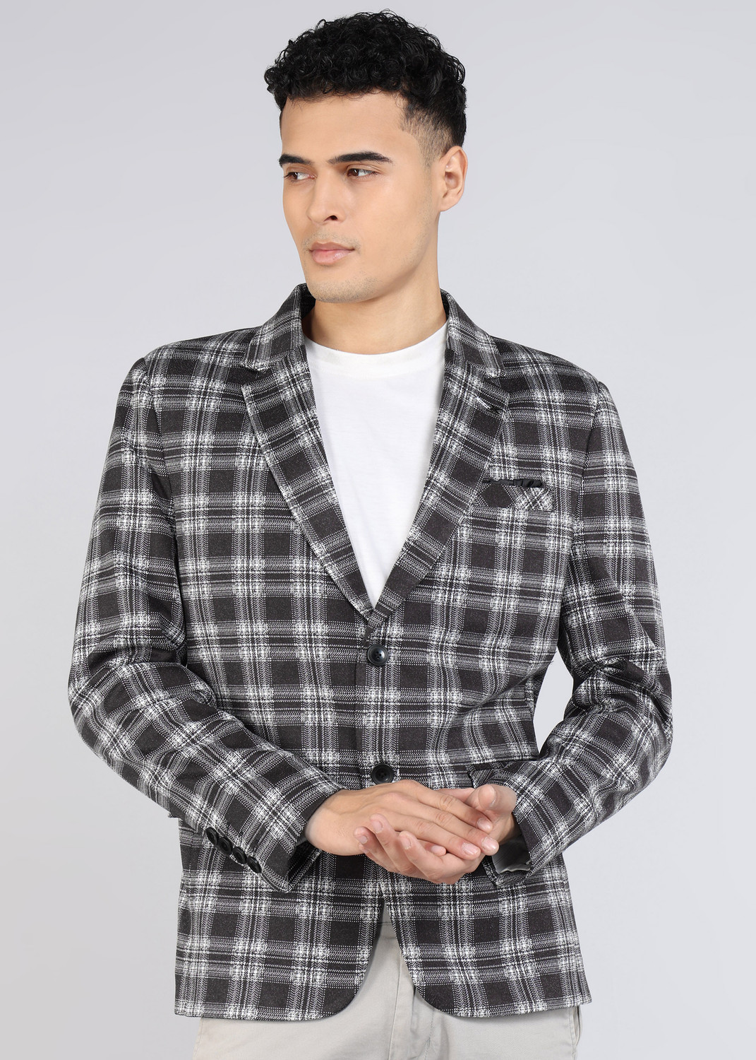 Image of KILLER Checkered Single Breasted Casual Men Blazer