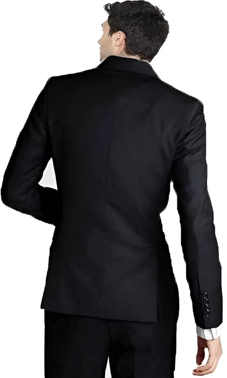 Image of Darbar In Men Solid Single Breasted Casual, Formal, Festive & Wedding, Party Blazer (Black)