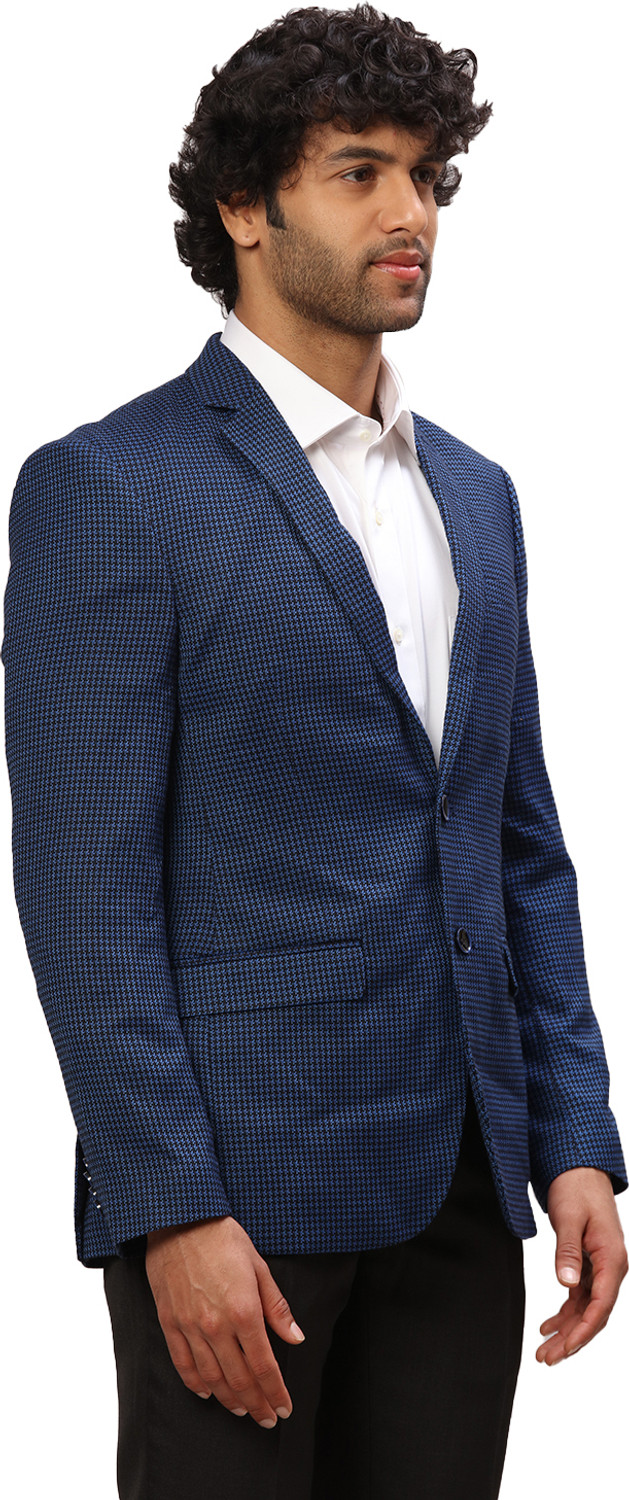 Image of PARK AVENUE Self Design Single Breasted Formal Men Blazer