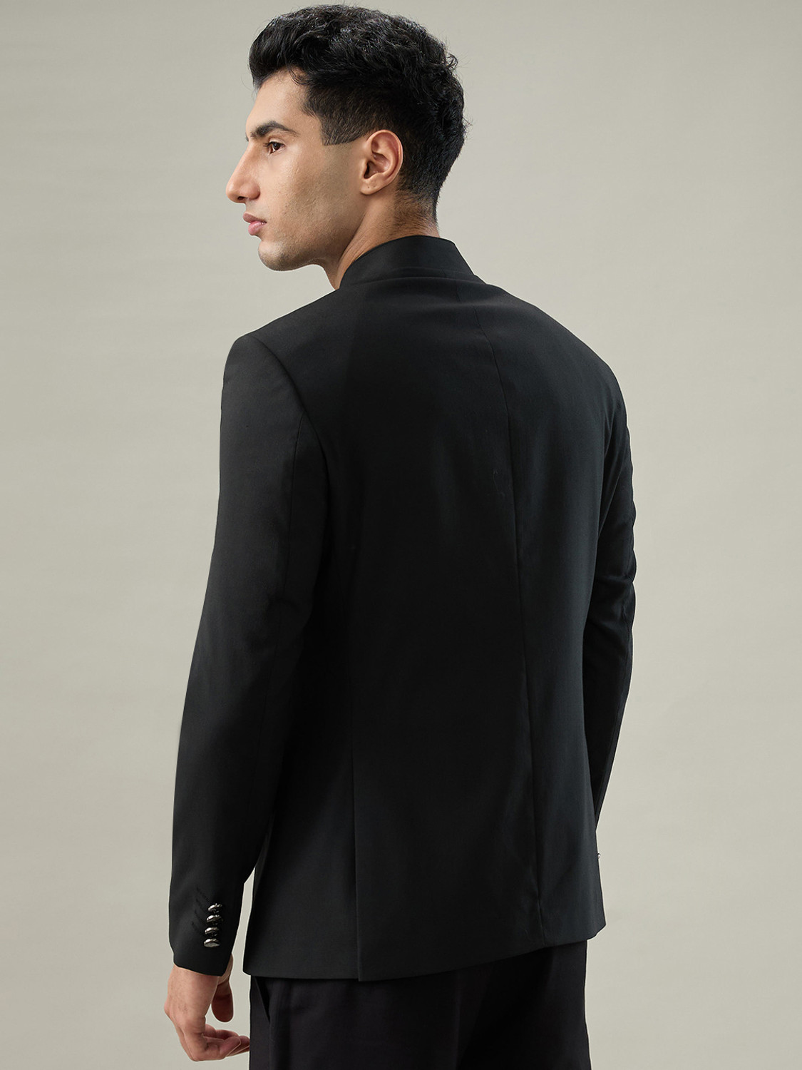 Image of Raymond Solid Bandhgala Formal Men Blazer