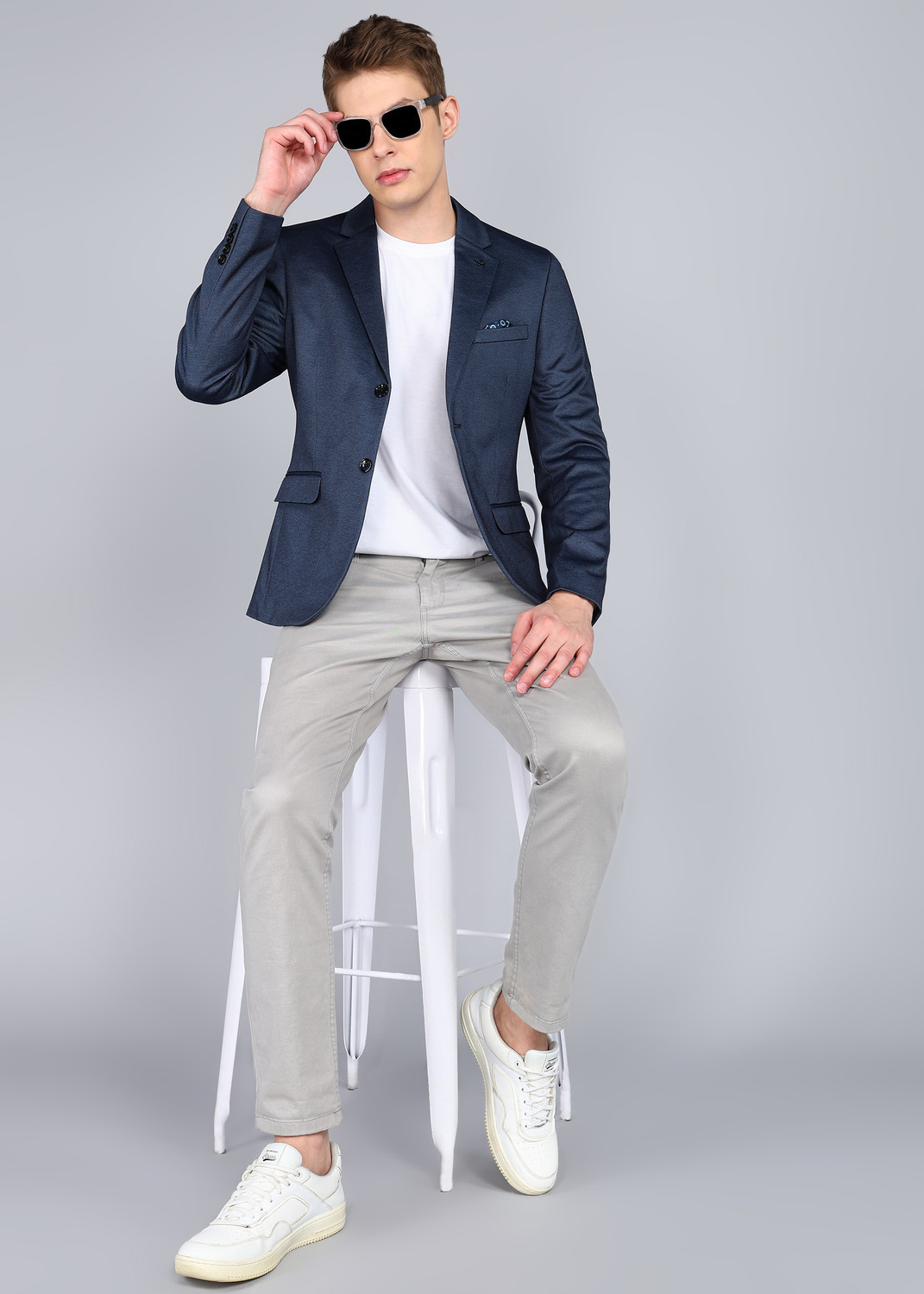 Image of KILLER Solid Single Breasted Casual Men Blazer