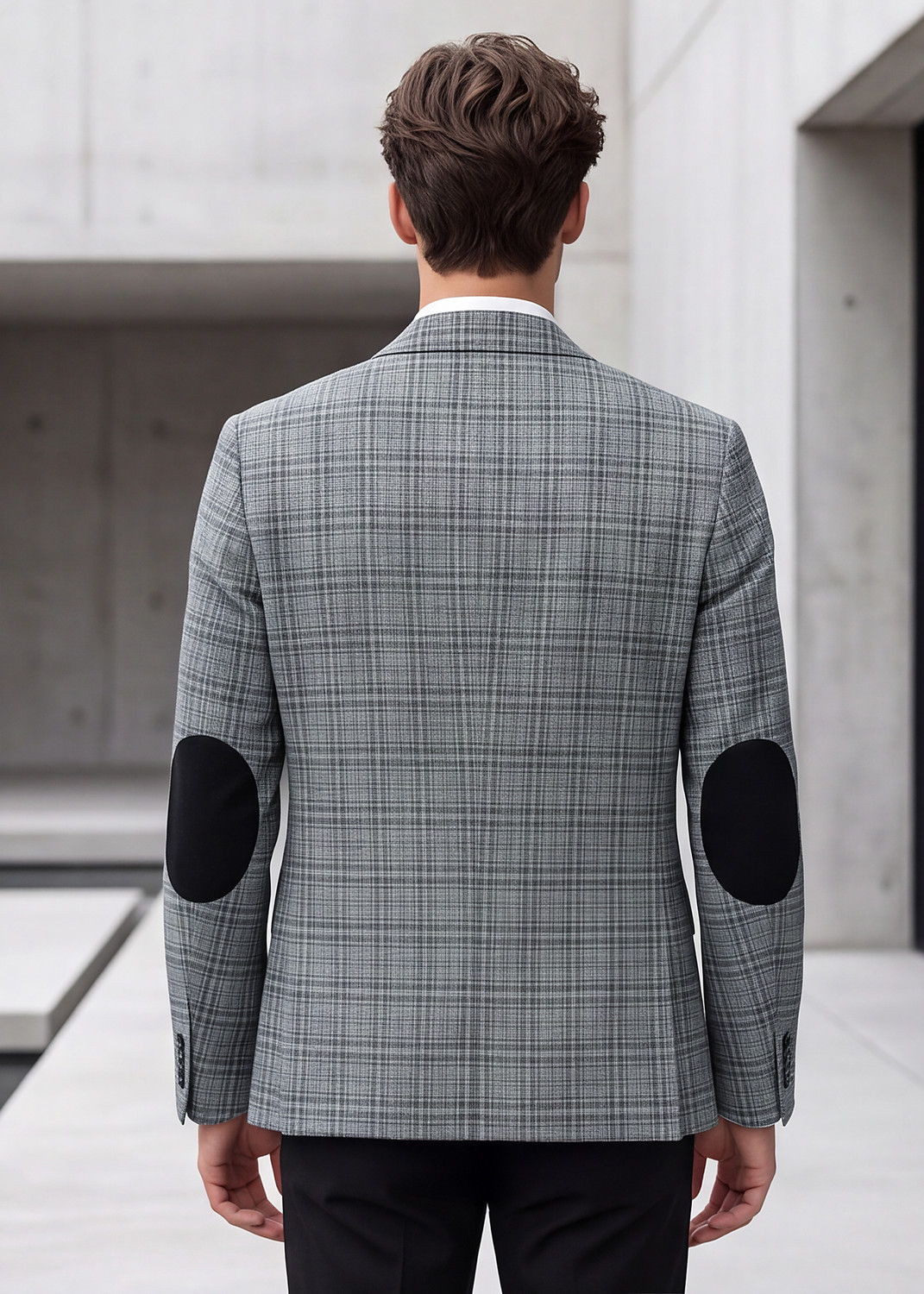 Image of KILLER Men Checkered Single Breasted Casual Blazer (Grey)