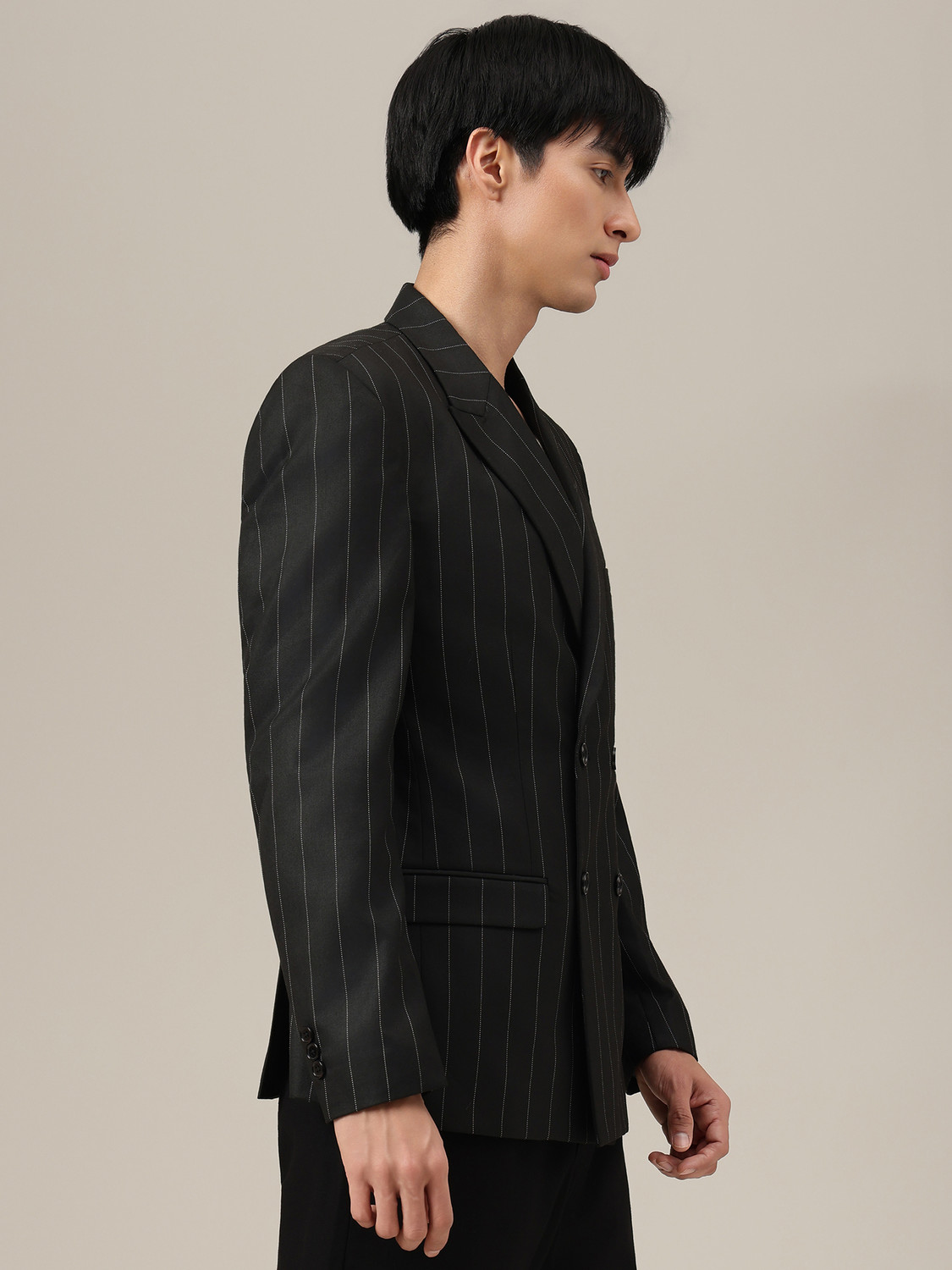 Image of DENNISON Striped Double Breasted Formal Men Blazer
