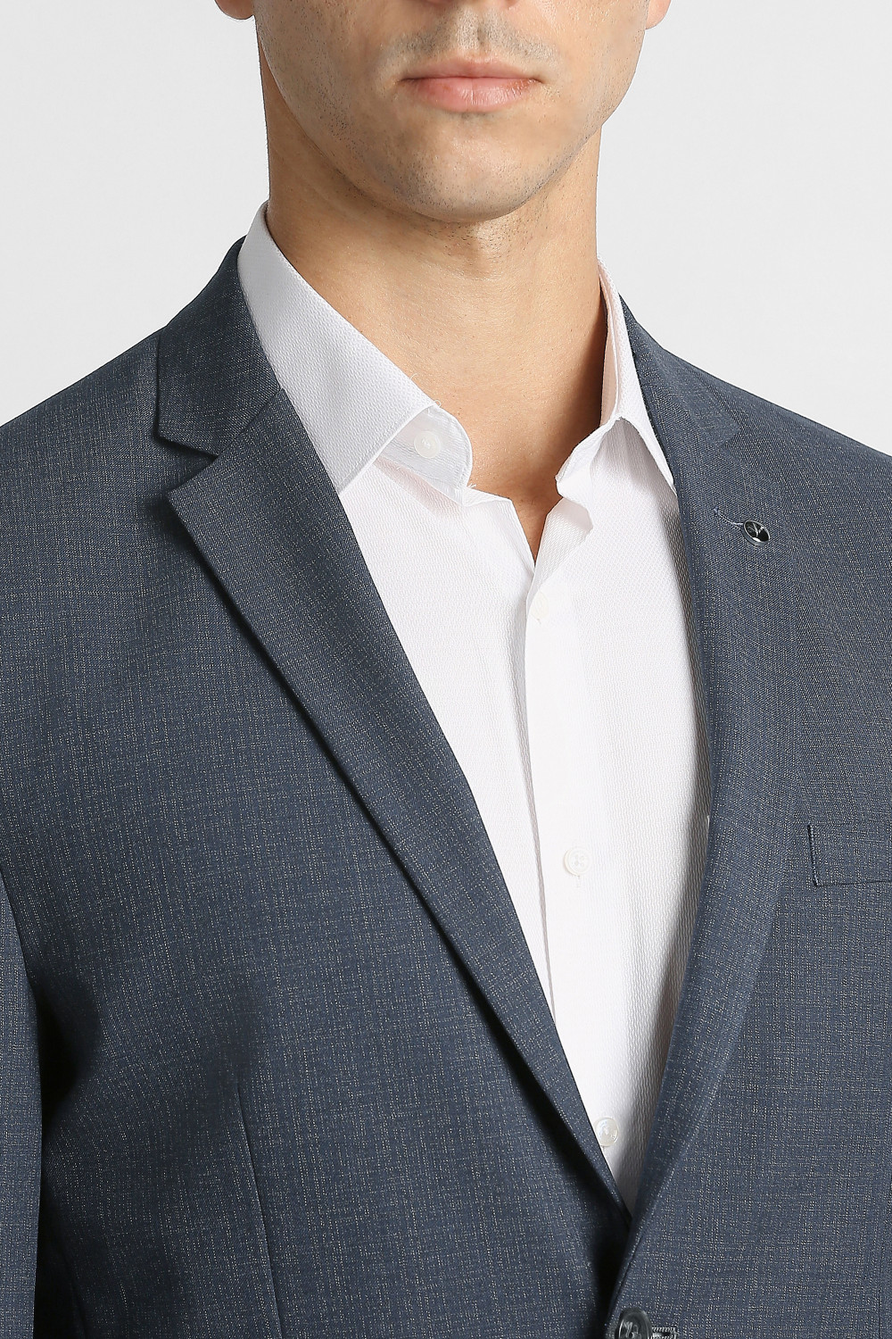 Image of VAN HEUSEN Self Design Single Breasted Formal Men Blazer