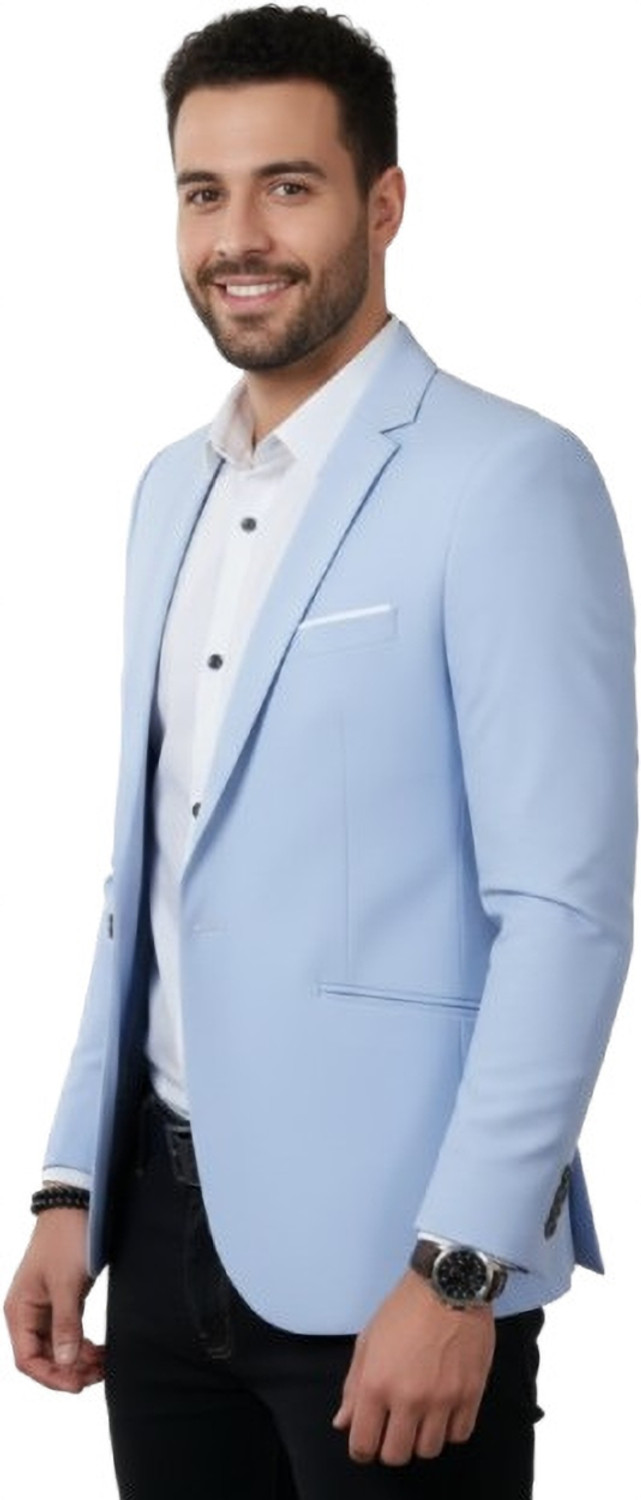 Image of Darbar In Solid Single Breasted Casual, Formal, Festive & Wedding, Party Men Blazer
