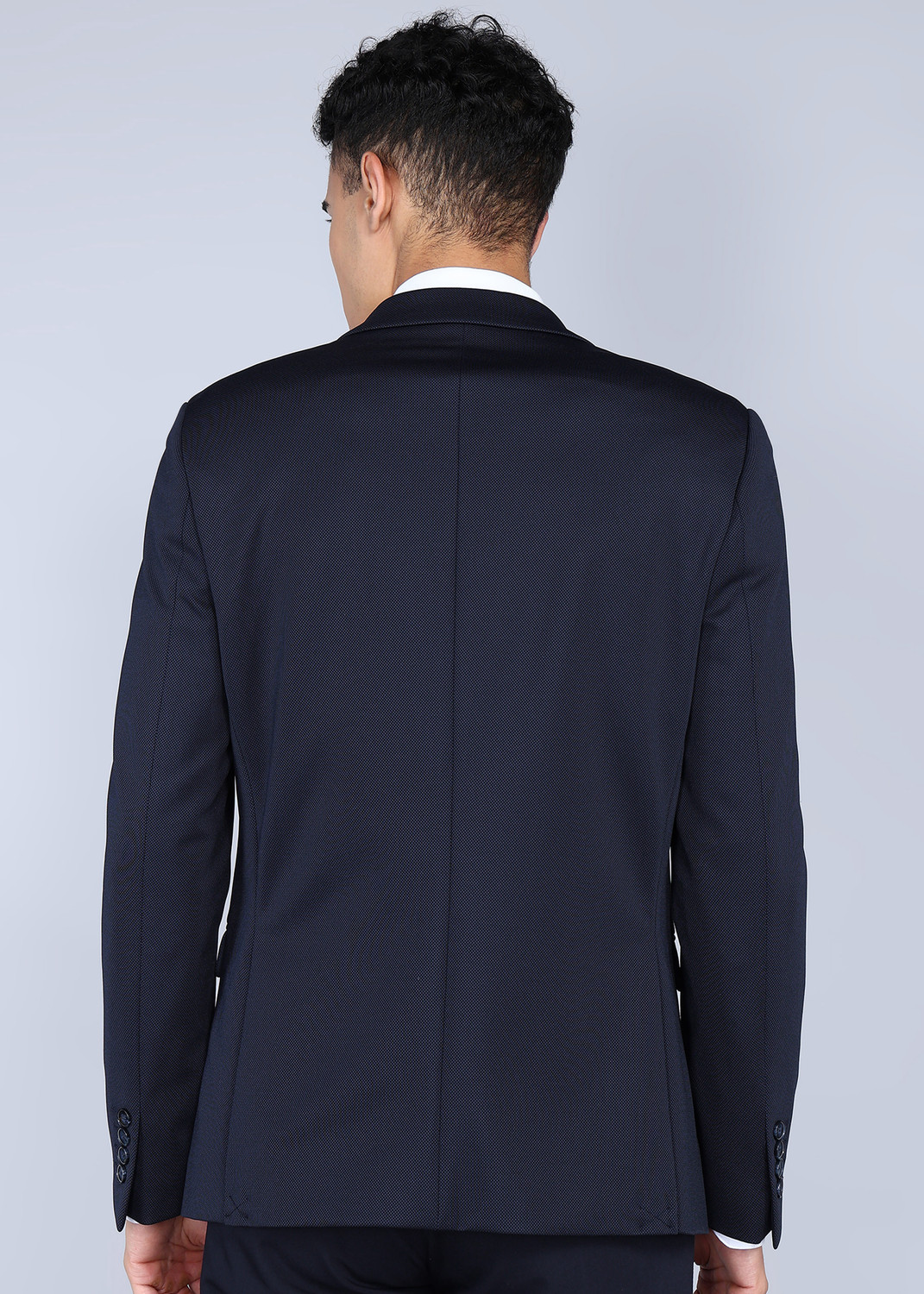Image of VAN HEUSEN Self Design Single Breasted Formal Men Blazer