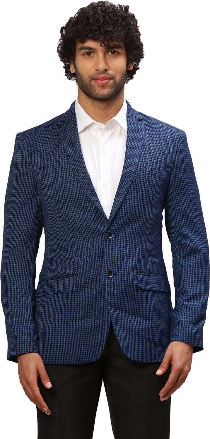 Image of PARK AVENUE Self Design Single Breasted Formal Men Blazer