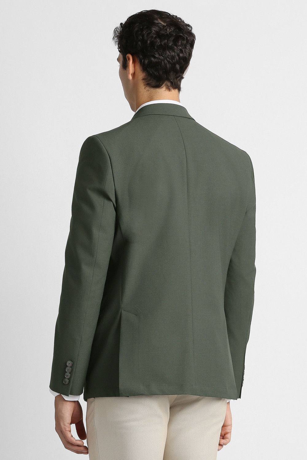 Image of VAN HEUSEN Solid Single Breasted Formal Men Blazer