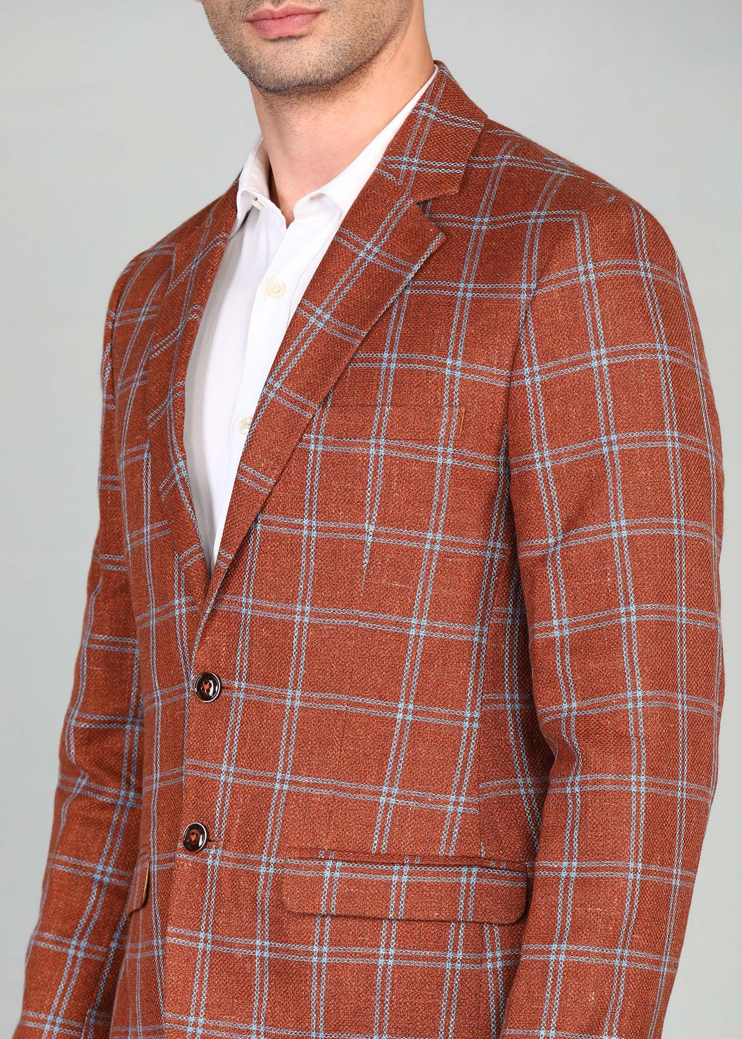 Image of PARK AVENUE Checkered Single Breasted Formal Men Blazer