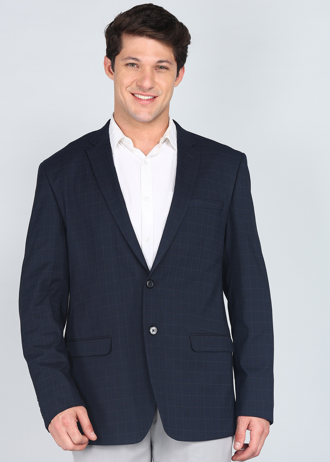 Image of PETER ENGLAND Checkered Tuxedo Style Formal Men Blazer