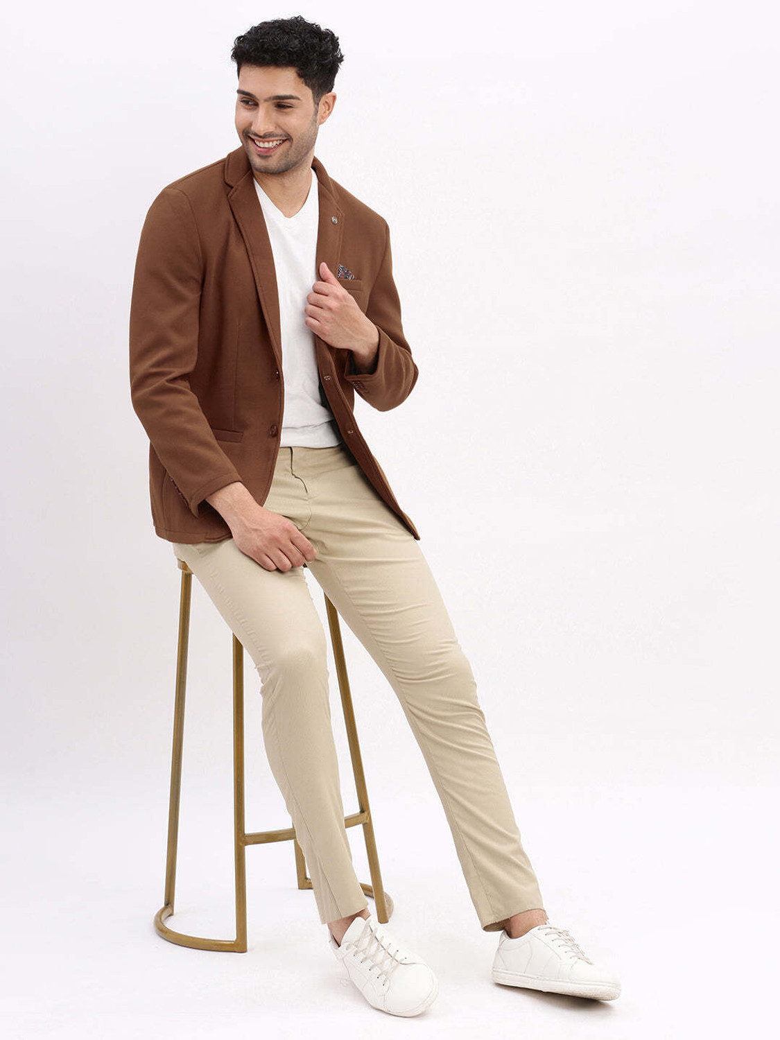 Image of SHOWOFFFF Solid Single Breasted Casual Men Blazer
