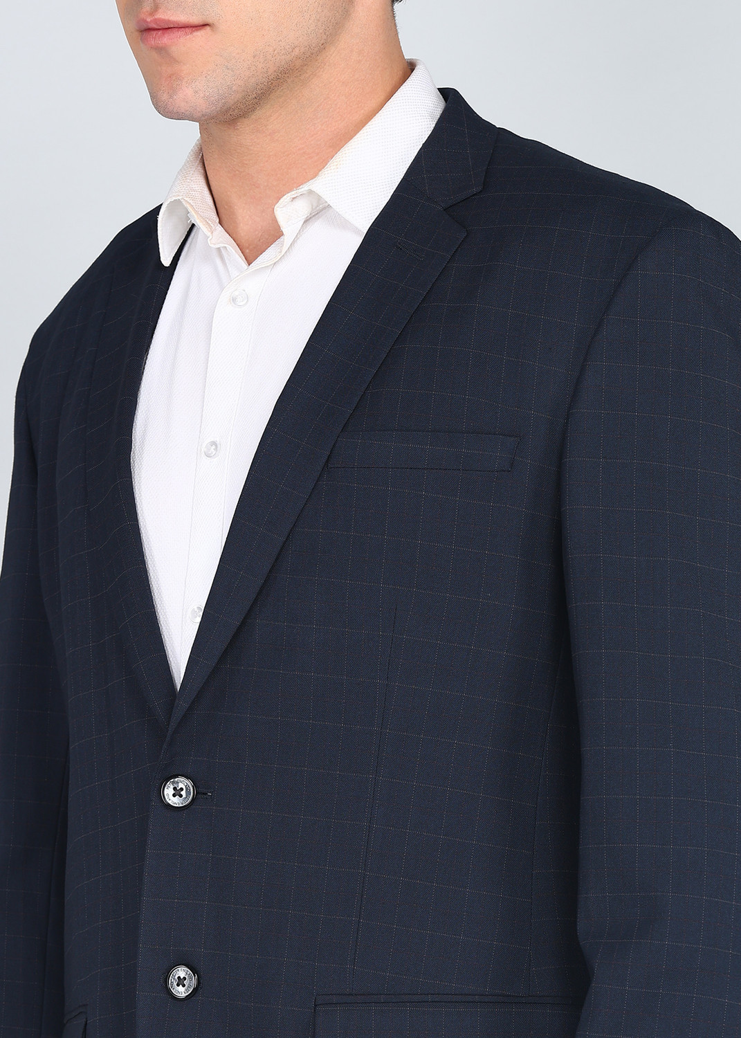 Image of PETER ENGLAND Checkered Tuxedo Style Formal Men Blazer