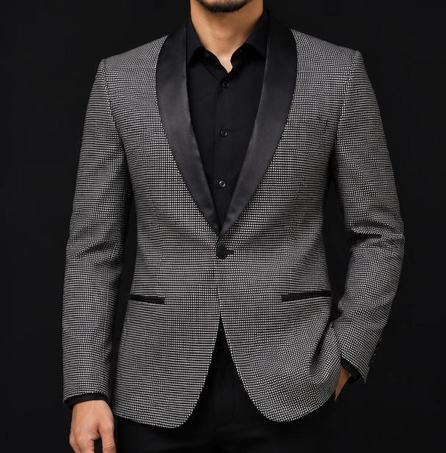 Image of Anju Clothes Printed Single Breasted Beach Wear, Casual, Formal, Lounge Wear Men Blazer