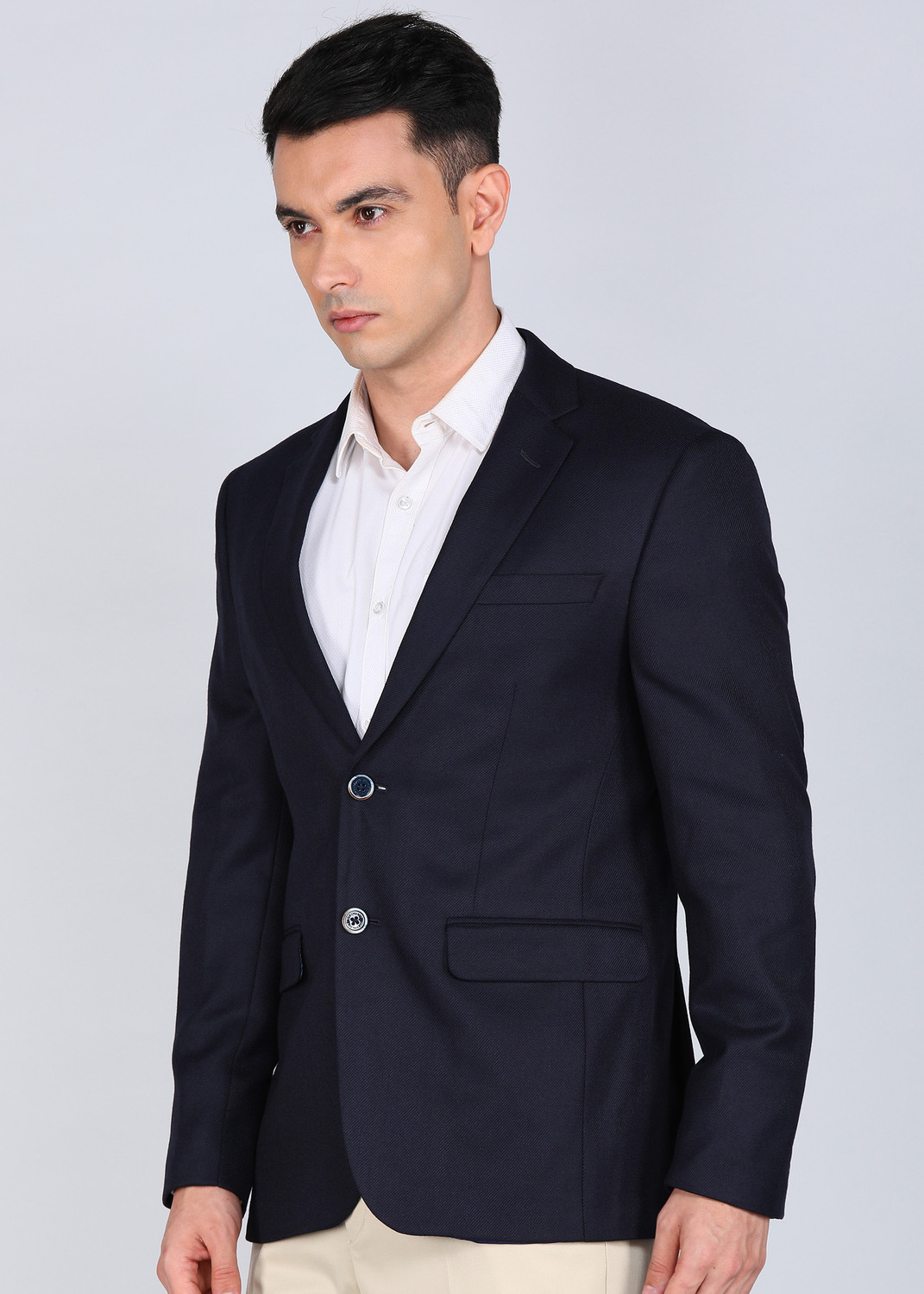 Image of PETER ENGLAND Self Design Tuxedo Style Formal Men Blazer