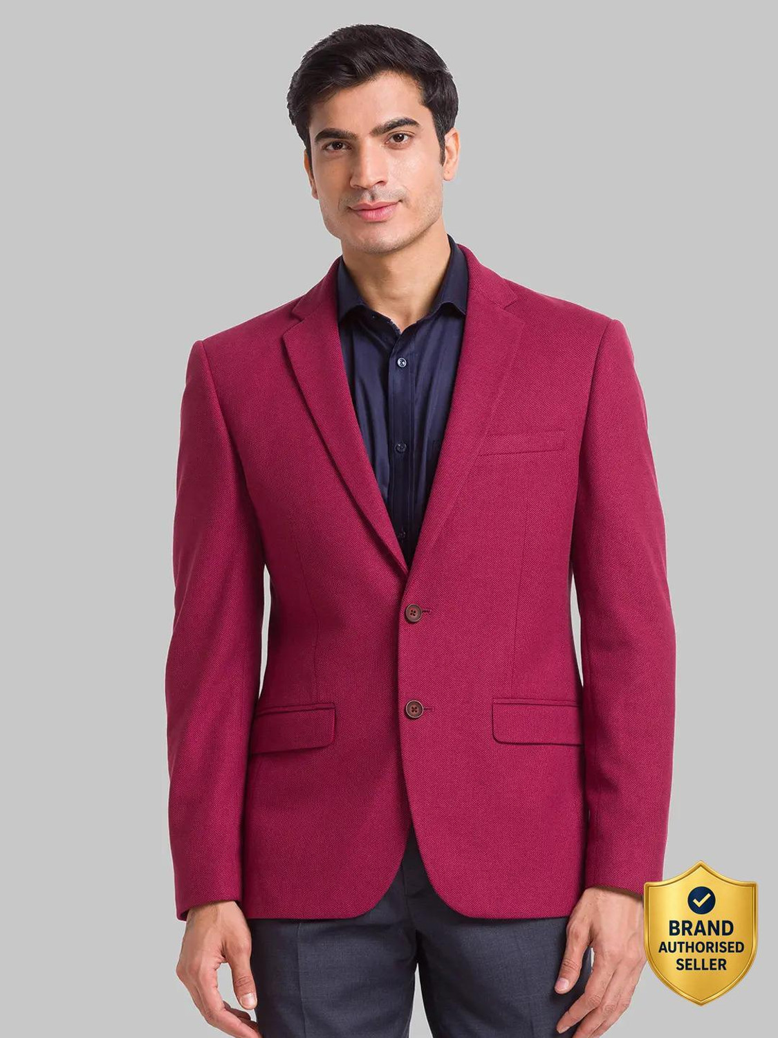 Image of PARK AVENUE Self Design Single Breasted Casual Men Blazer
