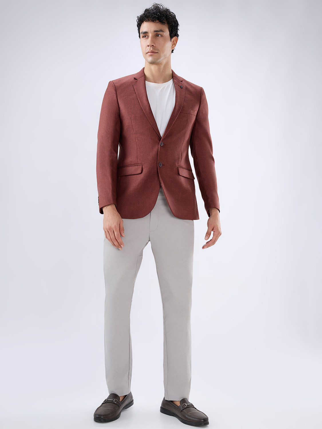 Image of Raymond Solid Single Breasted Formal Men Blazer