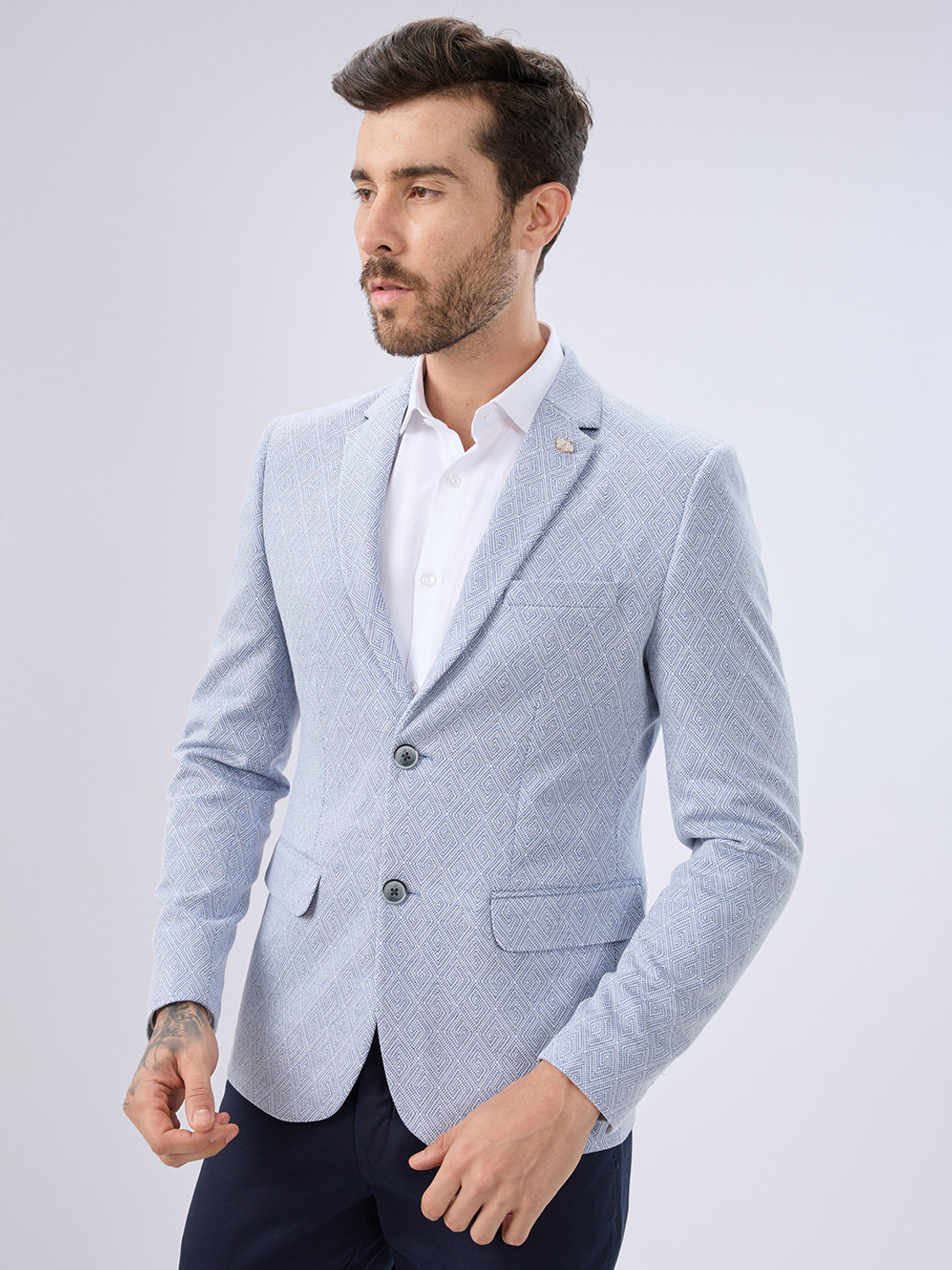 Image of KILLER Printed Single Breasted Casual Men Blazer