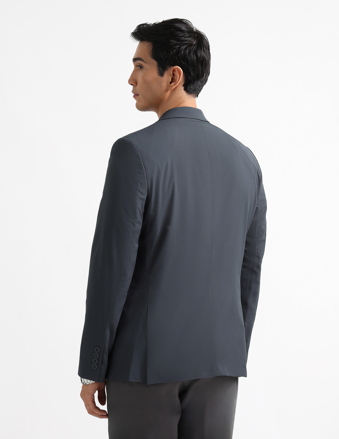 Image of ARROW Solid Single Breasted Formal Men Blazer