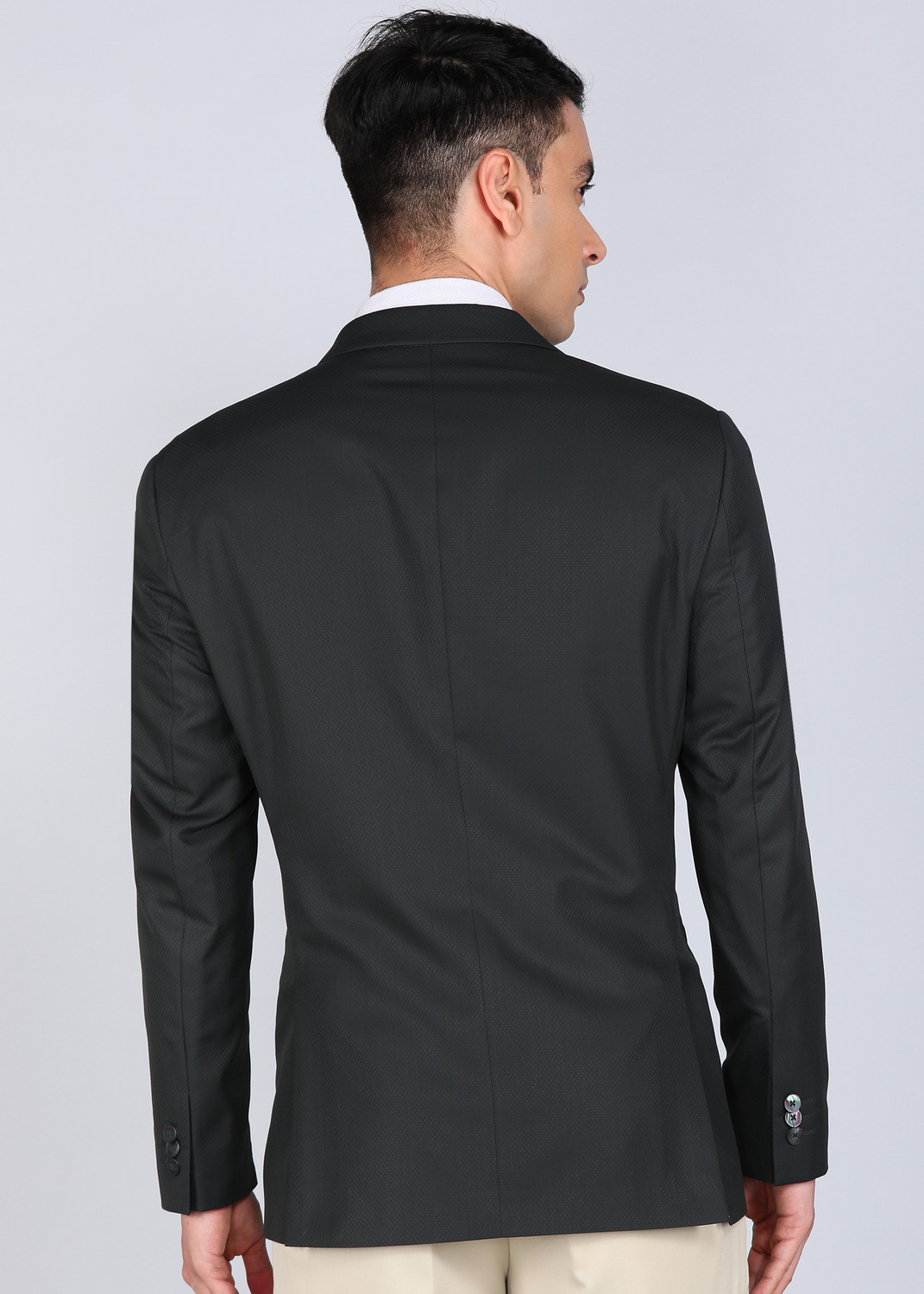 Image of PETER ENGLAND Self Design Tuxedo Style Formal Men Blazer
