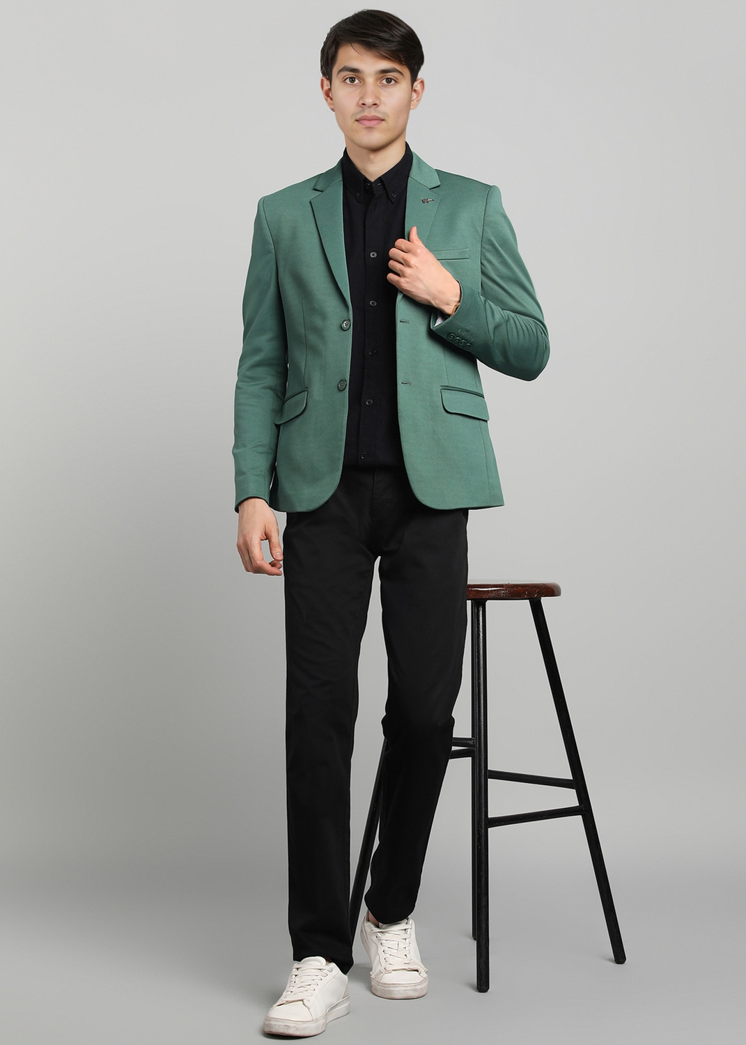 Image of KILLER Solid Single Breasted Casual Men Blazer