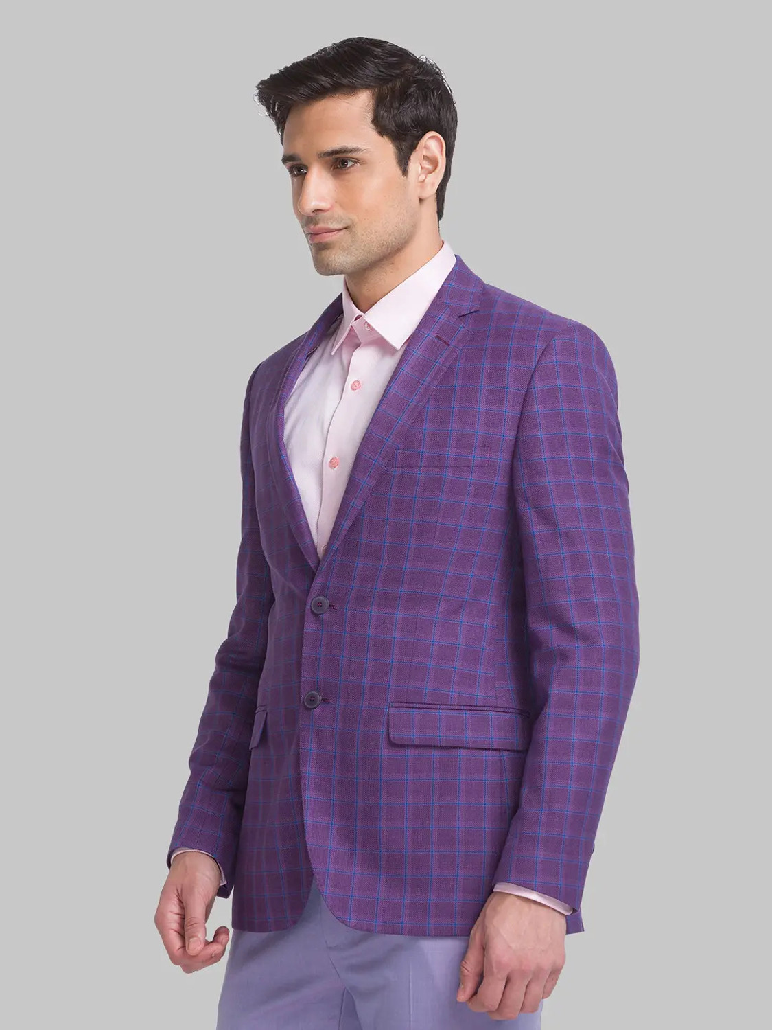 Image of Raymond Checkered Single Breasted Casual Men Blazer