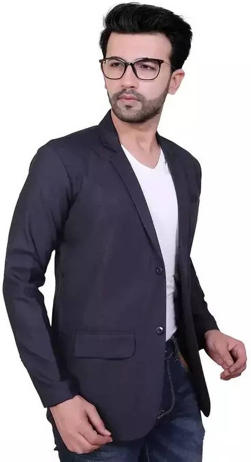 Swara Craft Solid Single Breasted Casual Men Blazer