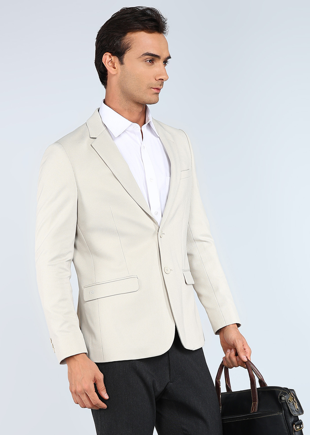 Image of PETER ENGLAND Solid Tuxedo Style Formal Men Blazer