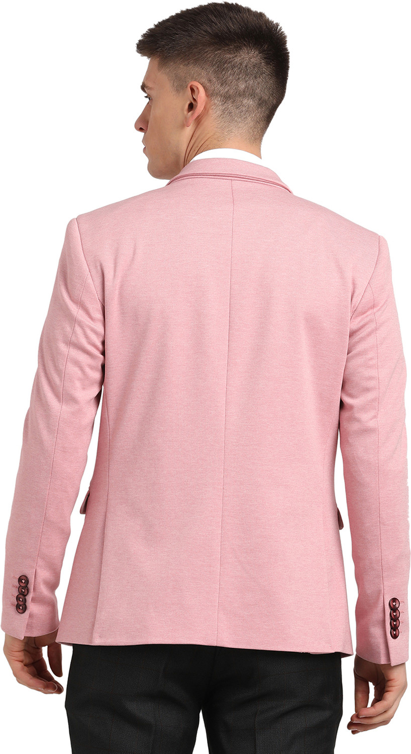 Image of TURTLE Solid Single Breasted Casual Men Blazer