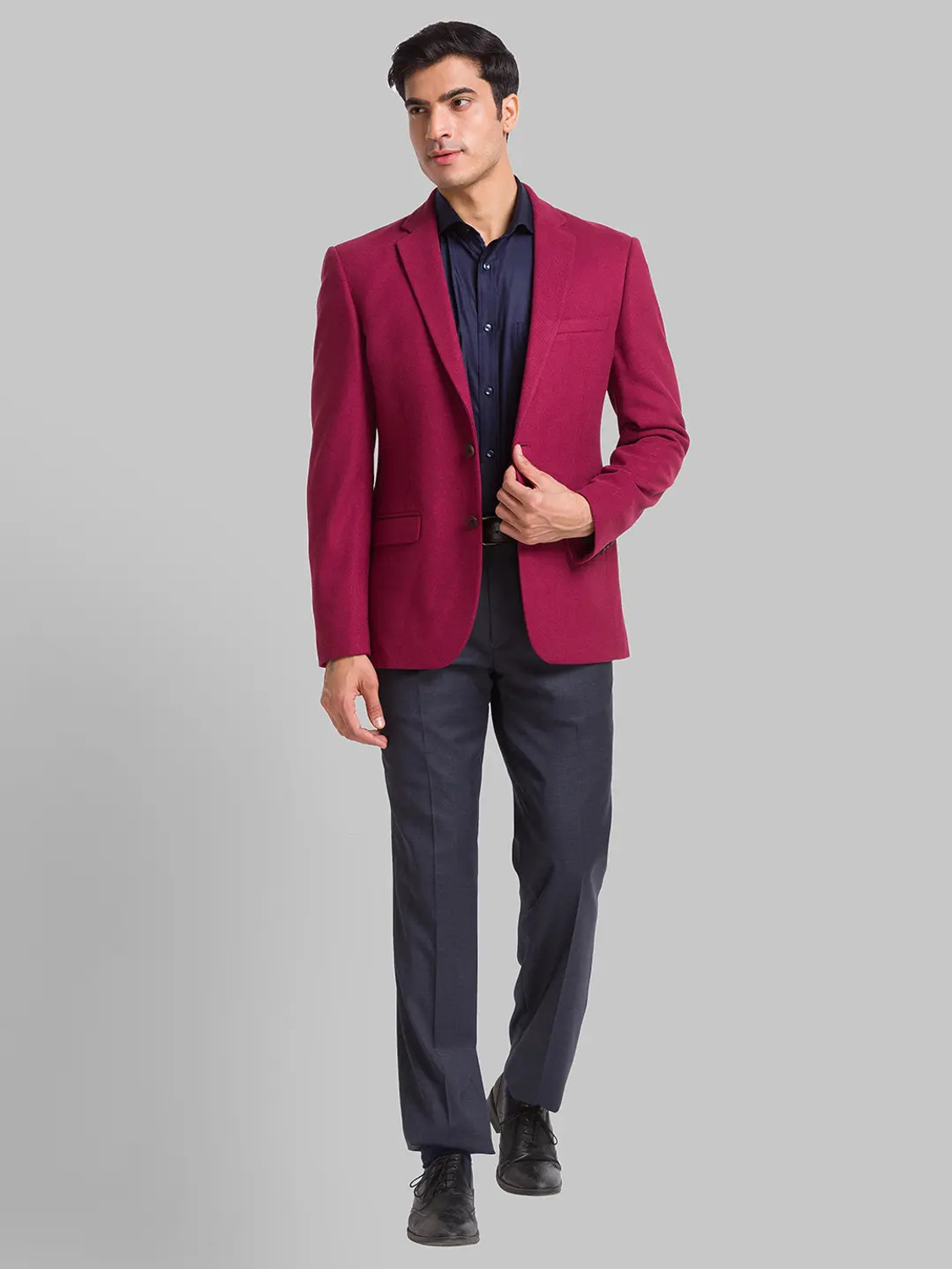 Image of PARK AVENUE Self Design Single Breasted Casual Men Blazer