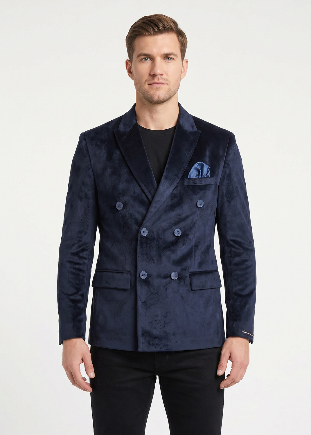 Image of KILLER Solid Double Breasted Casual Men Blazer