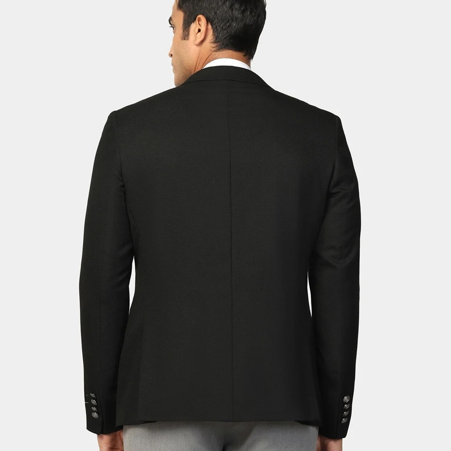 Image of Blackberrys Solid Single Breasted Formal Men Blazer