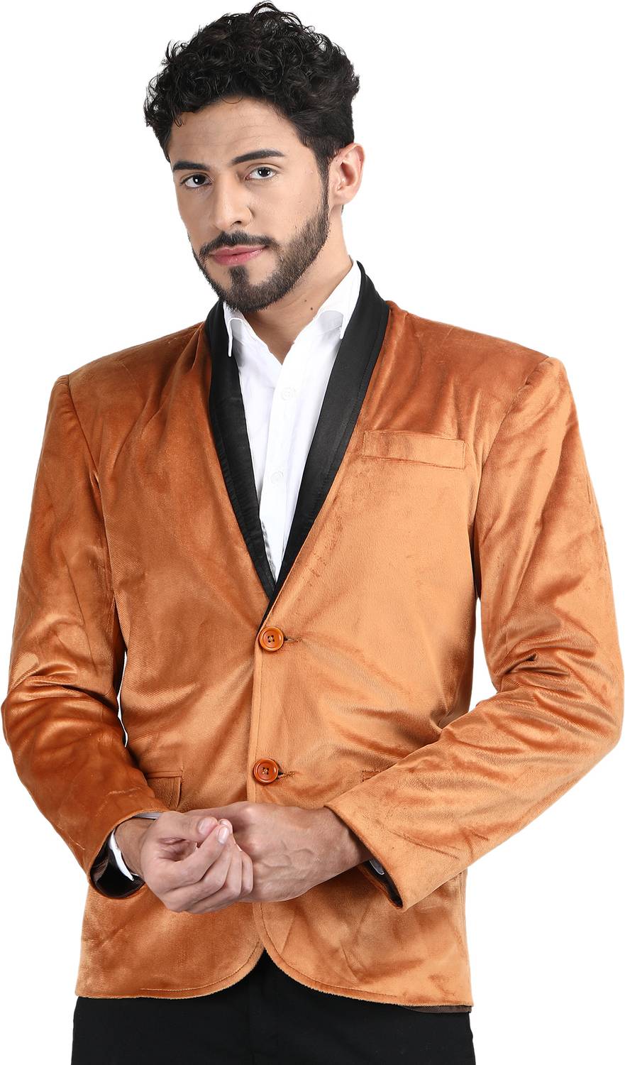 AOL Solid Single Breasted Casual Men Blazer