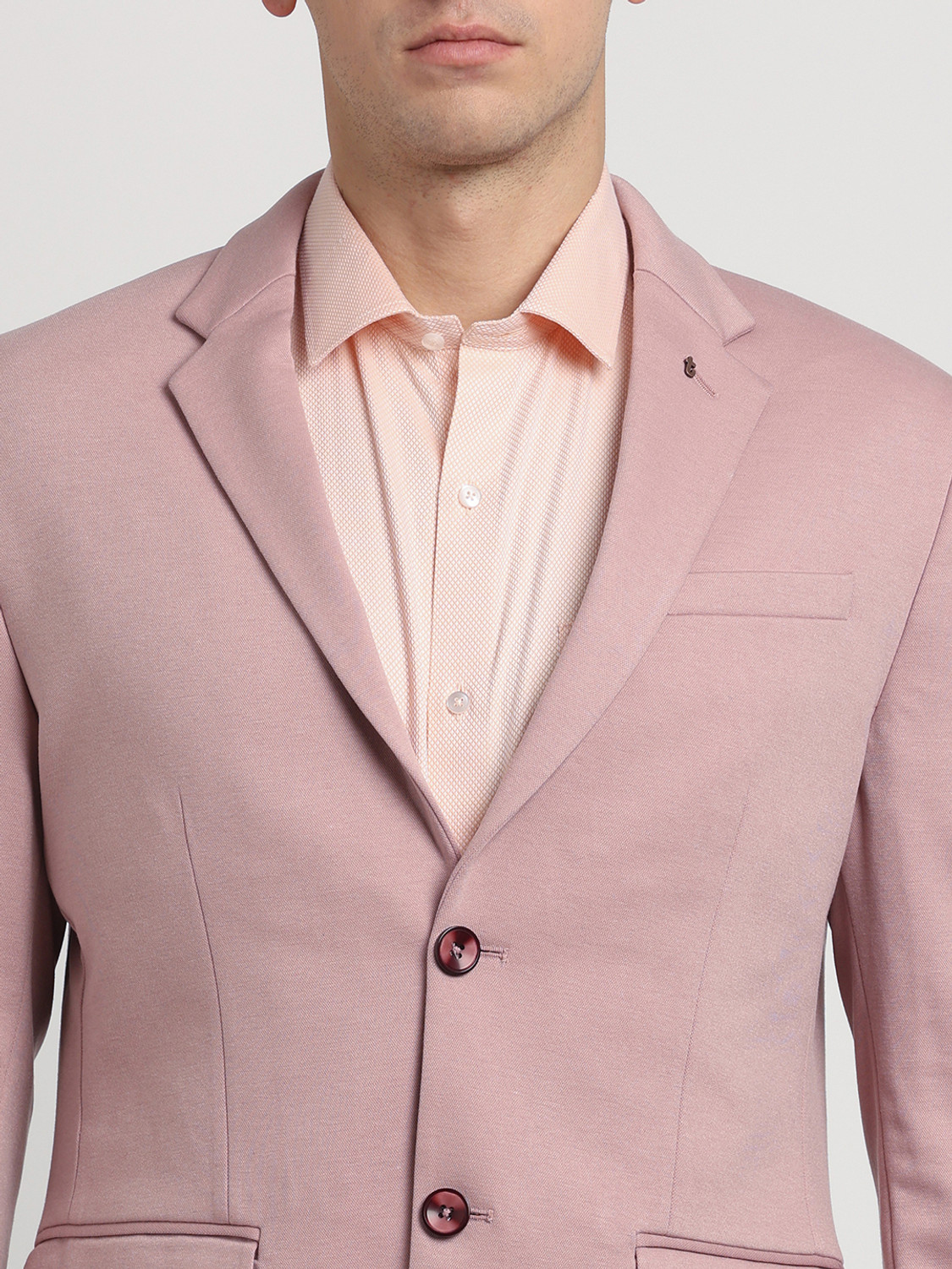 Image of TURTLE Solid Single Breasted Casual Men Blazer
