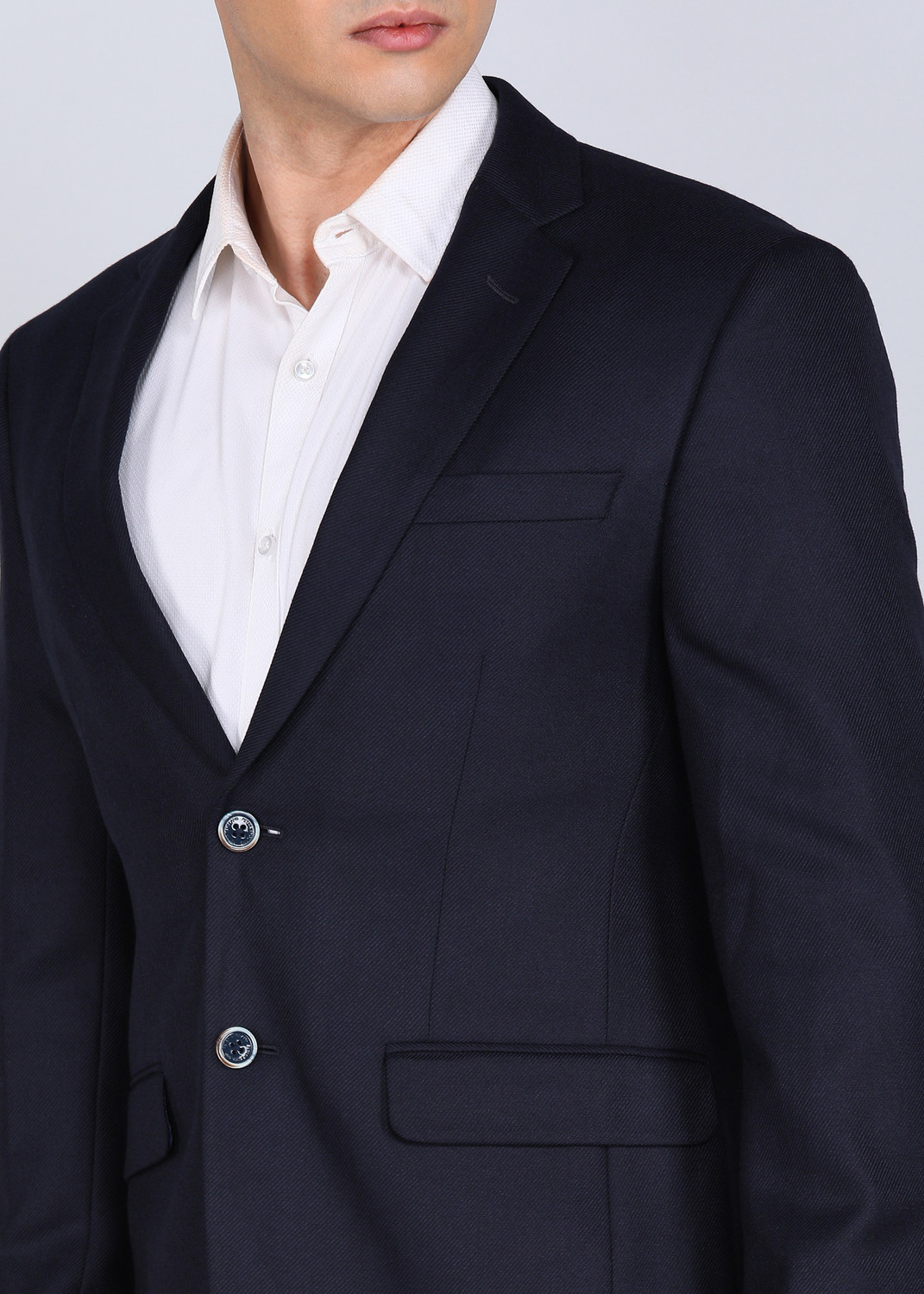 Image of PETER ENGLAND Self Design Tuxedo Style Formal Men Blazer