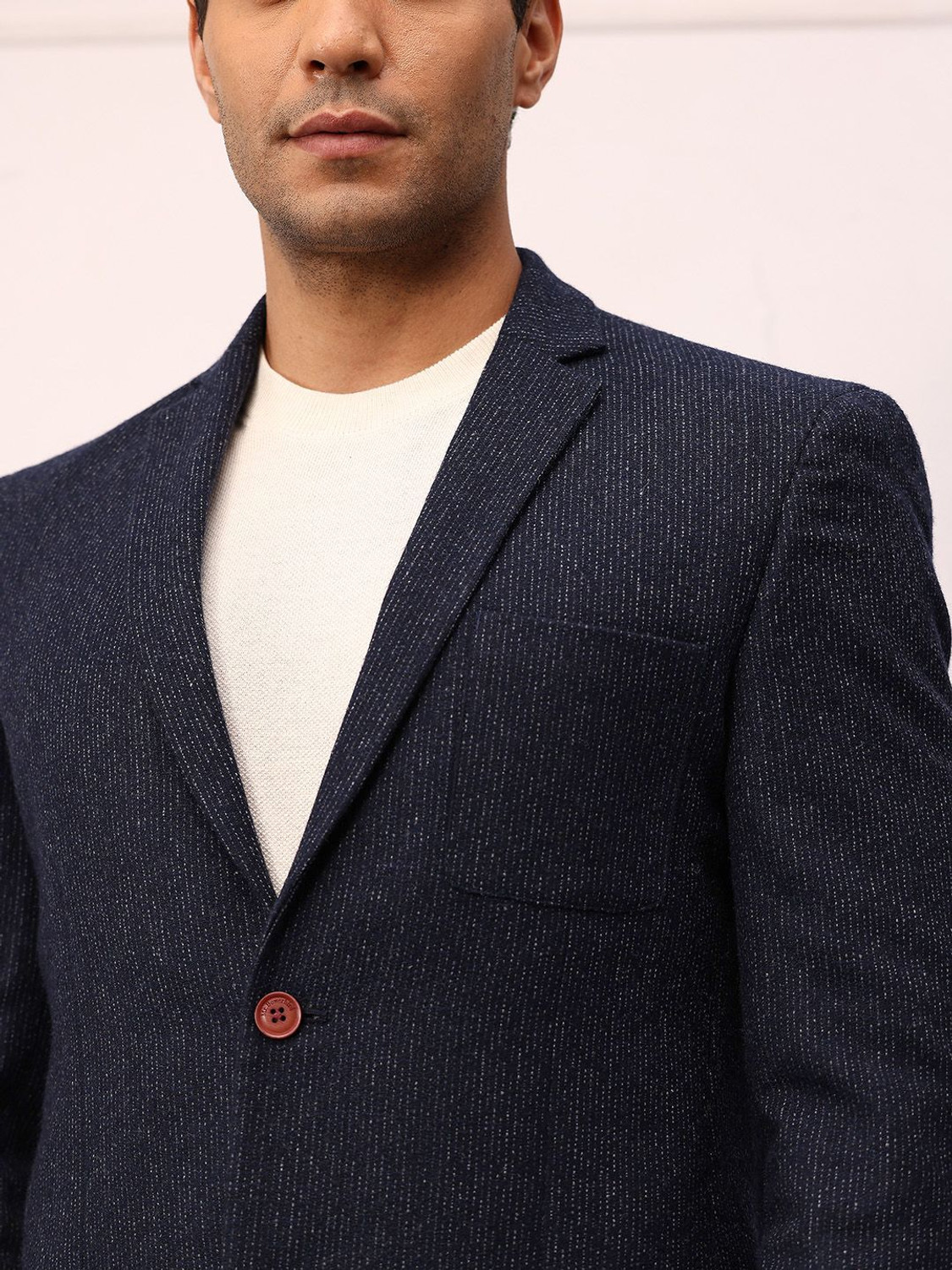 Image of Mr Bowerbird Self Design Single Breasted Casual Men Blazer