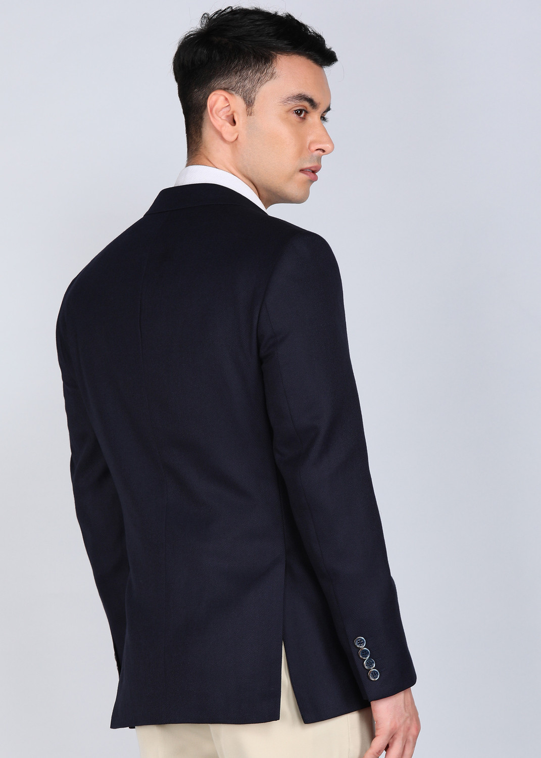 Image of PETER ENGLAND Self Design Tuxedo Style Formal Men Blazer