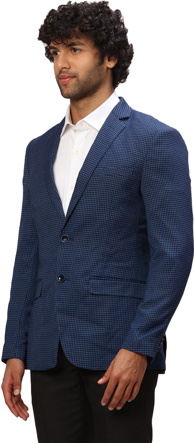 Image of PARK AVENUE Self Design Single Breasted Formal Men Blazer