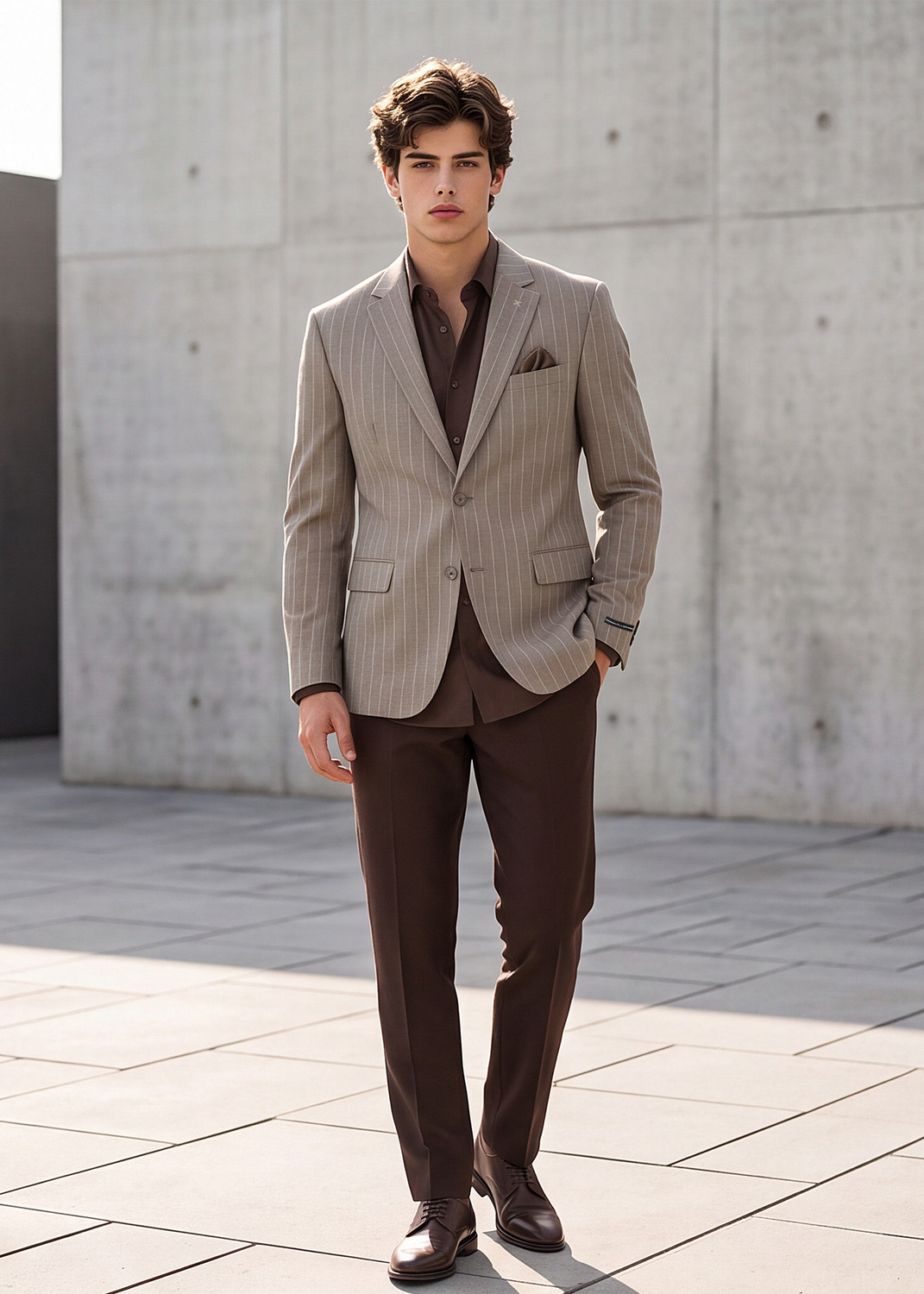 Image of KILLER Striped Single Breasted Casual Men Blazer